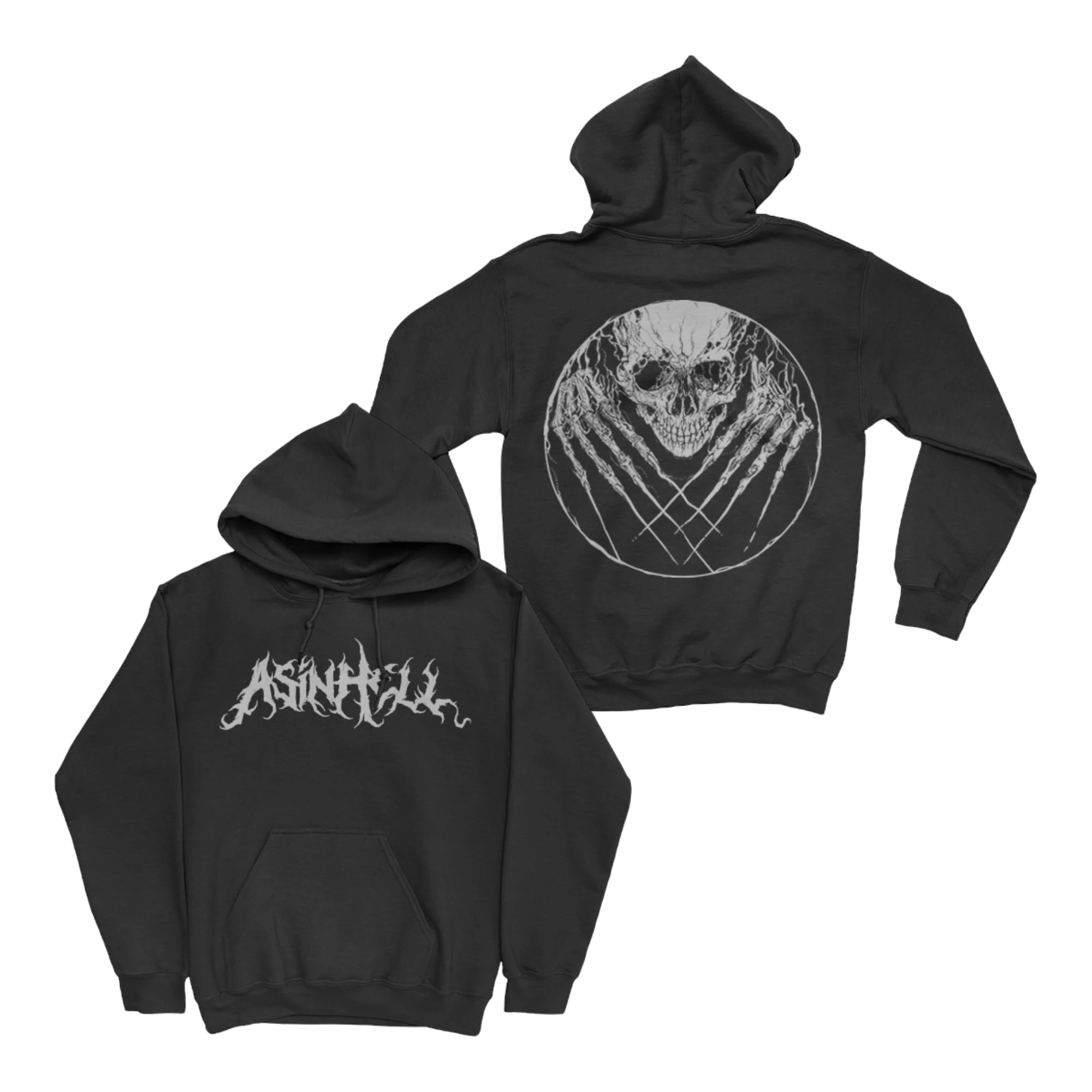 Asinhell Pyromantic Scryer Black Unisex Pullover Hoodie