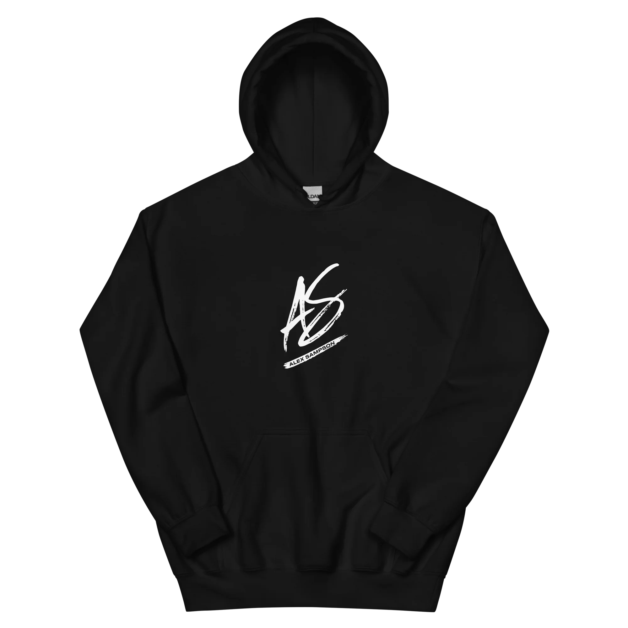 AS Brushstroke Hoodie by Alex Sampson in Black Pullover