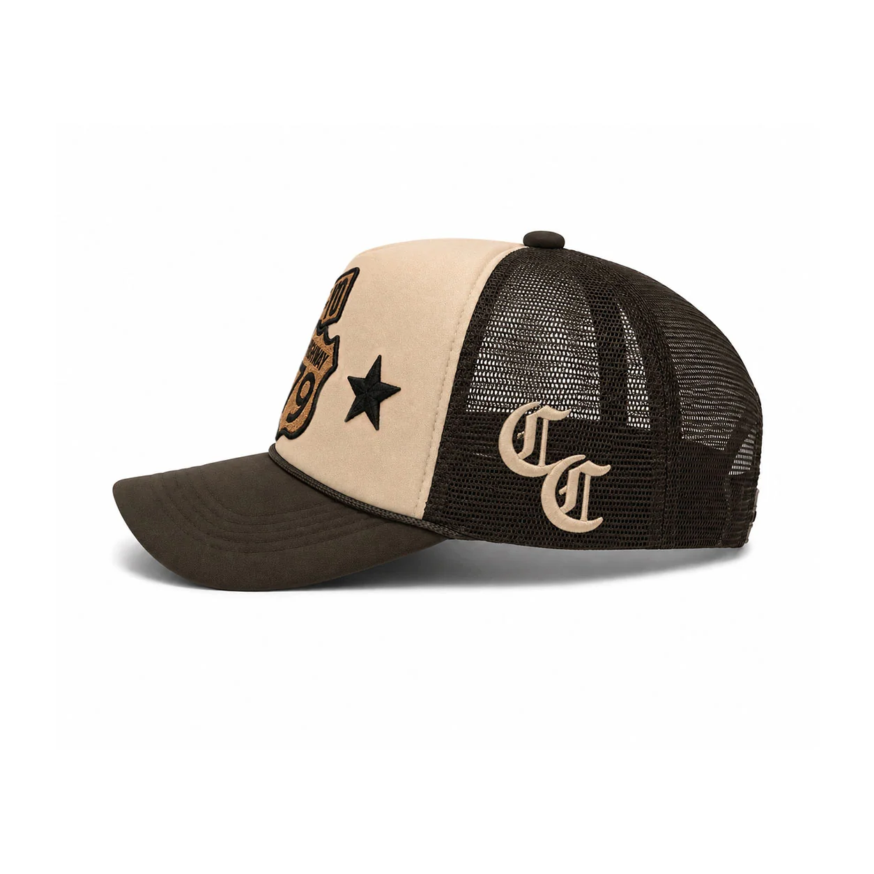 Highway 79 Foam Trucker Hat With Embroidered Custom Patches