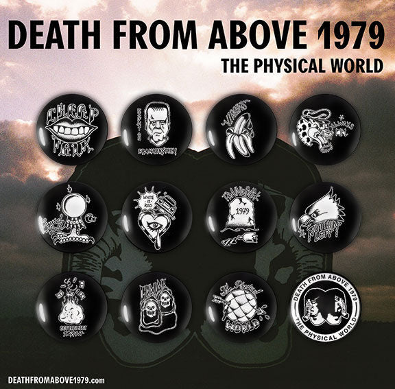 Death From Above 1979 TPW Pin Set Black 12 Track Pins