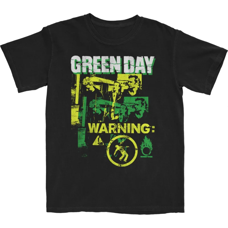 Green Day Safe Place T-Shirt in Black Cotton