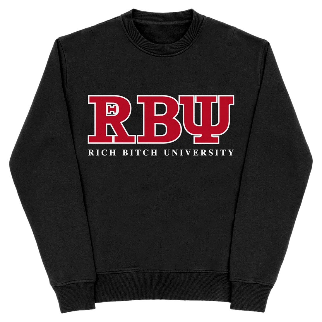 Kaliii RBU Collegiate Crewneck in Black