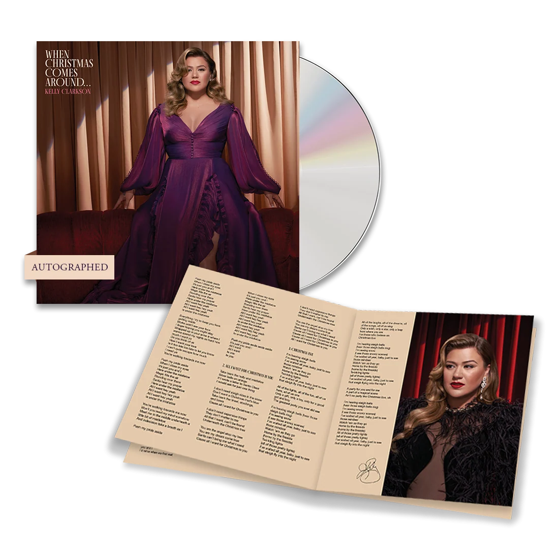 Kelly Clarkson When Christmas Comes Around Autographed CD With Deluxe Booklet