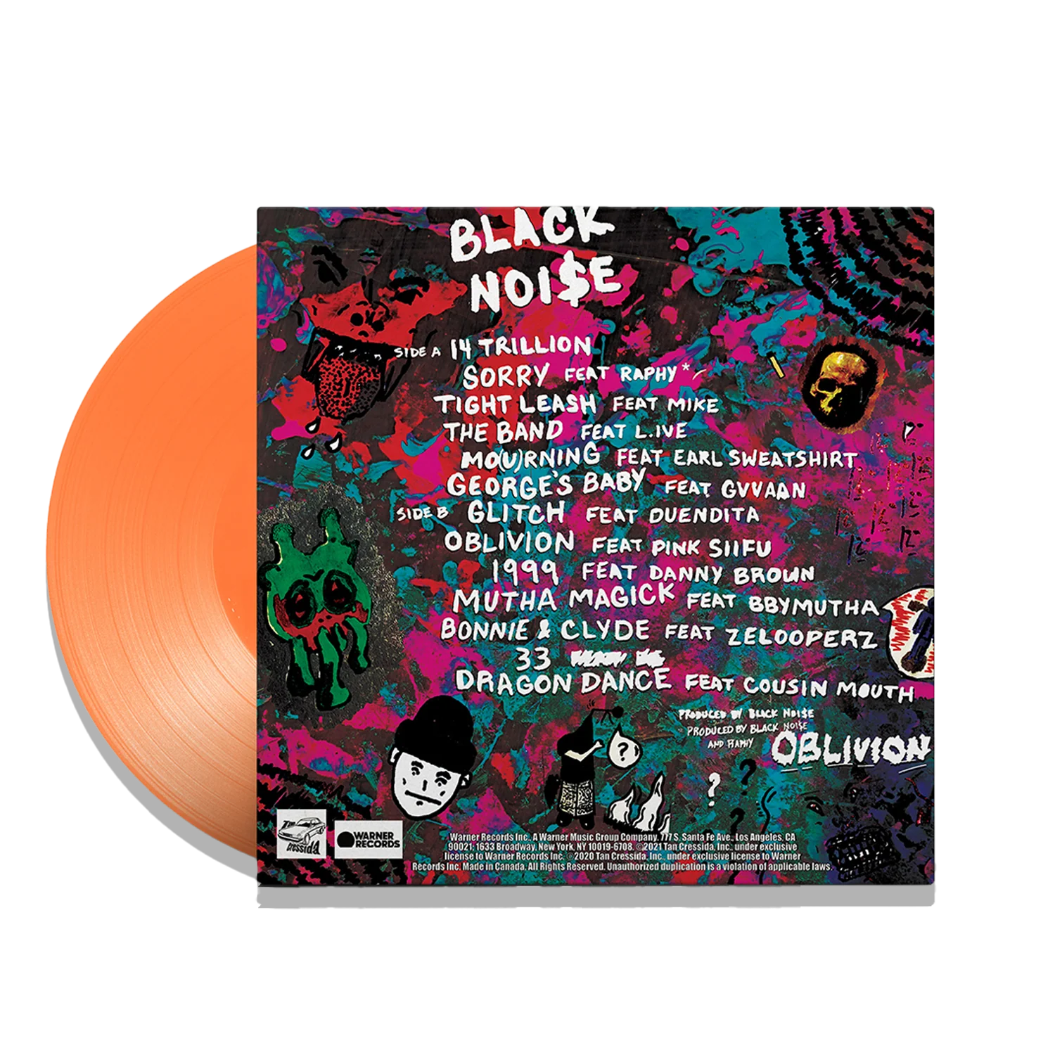 OBLIVION Limited Edition Tangerine Color Vinyl Record