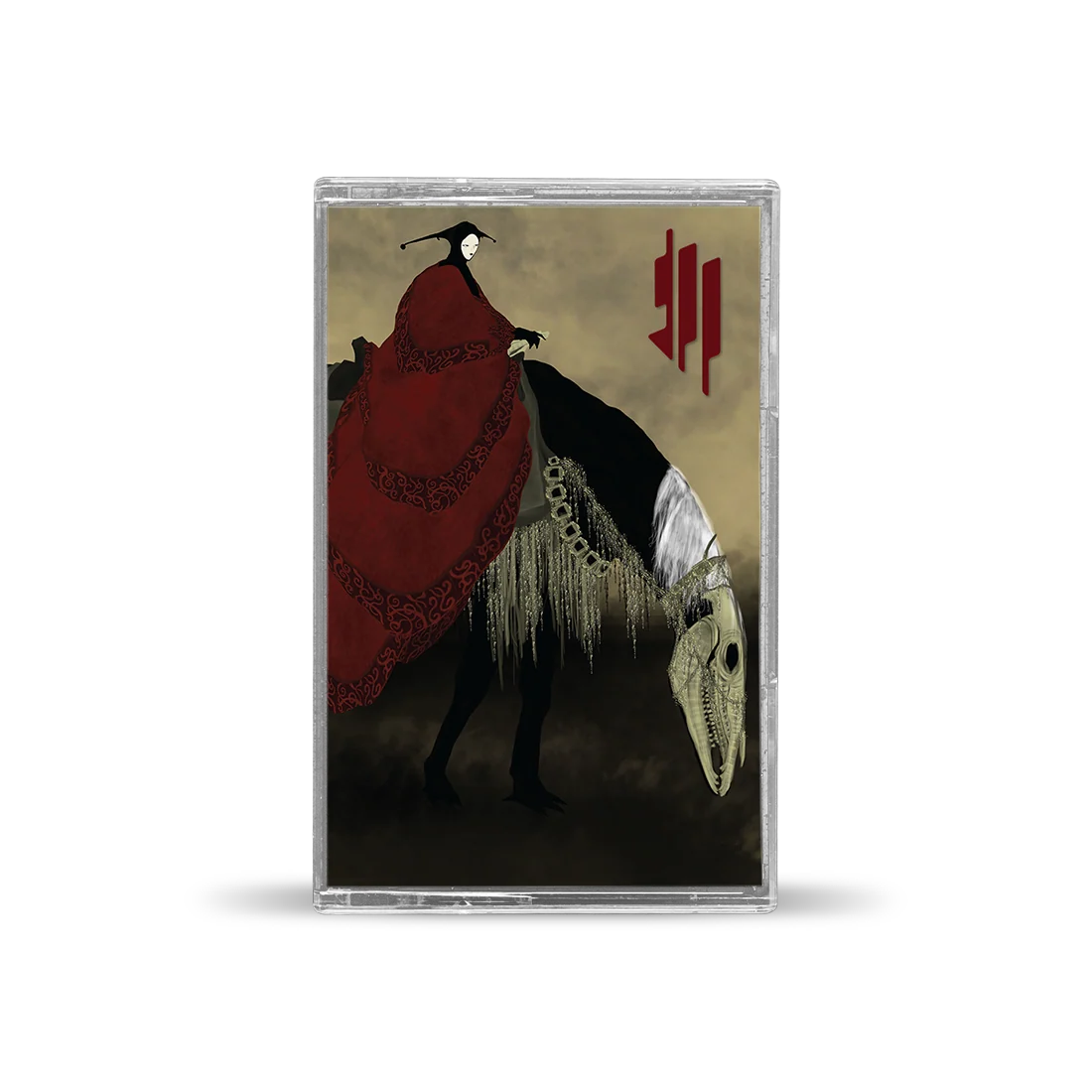 Skrillex Quest For Fire Transparent Dark Red Cassette
