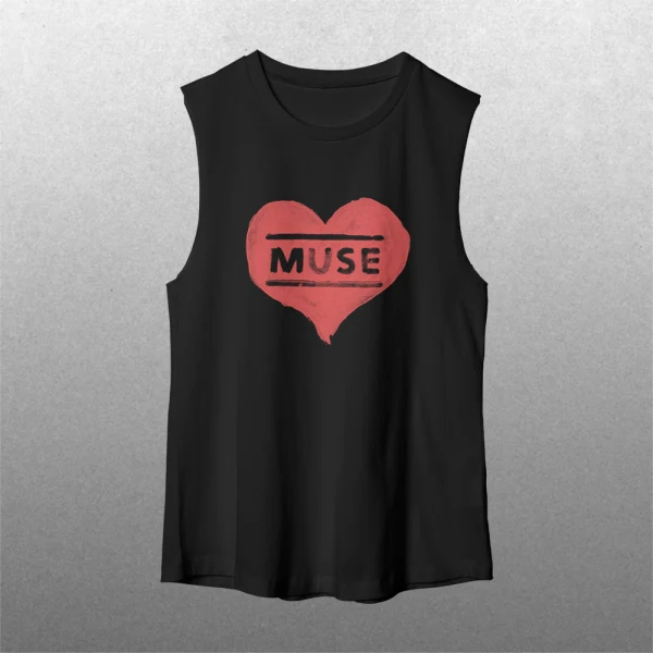Muse Painted Heart Women's Tank Top Relaxed Fit