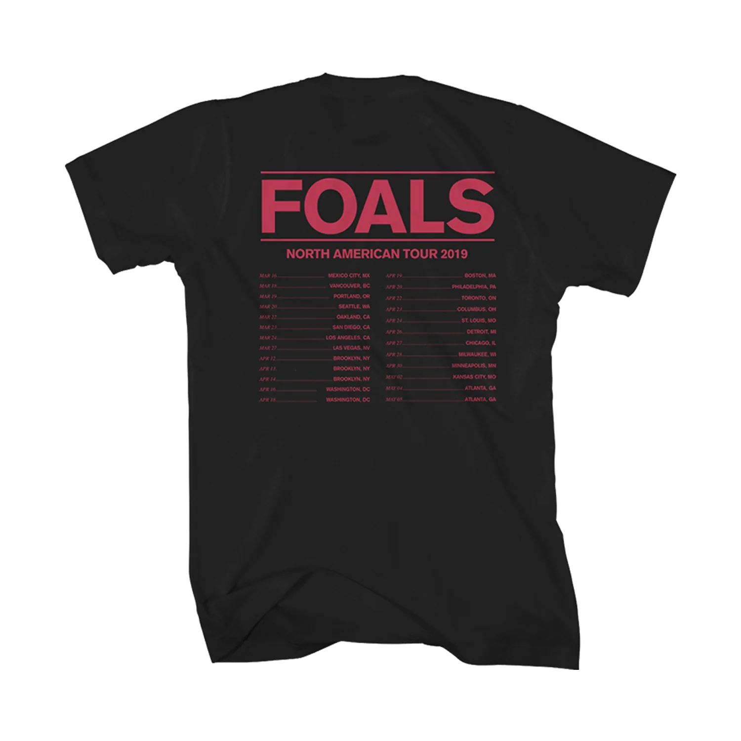 Foals Diamond Flowers Tour 黑色 T 恤