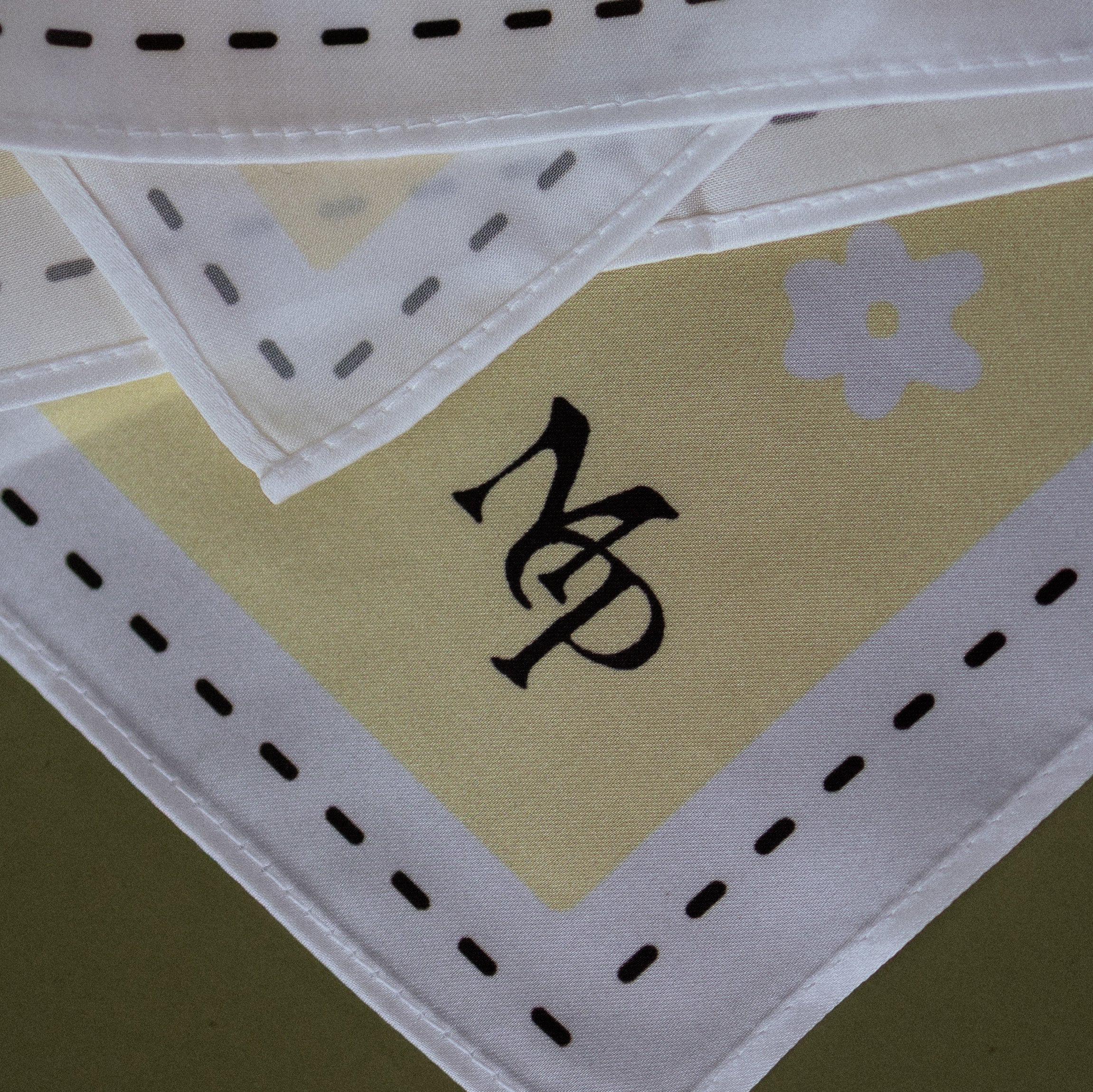 Florescence Scarf in Pale Yellow with Floral Album Print