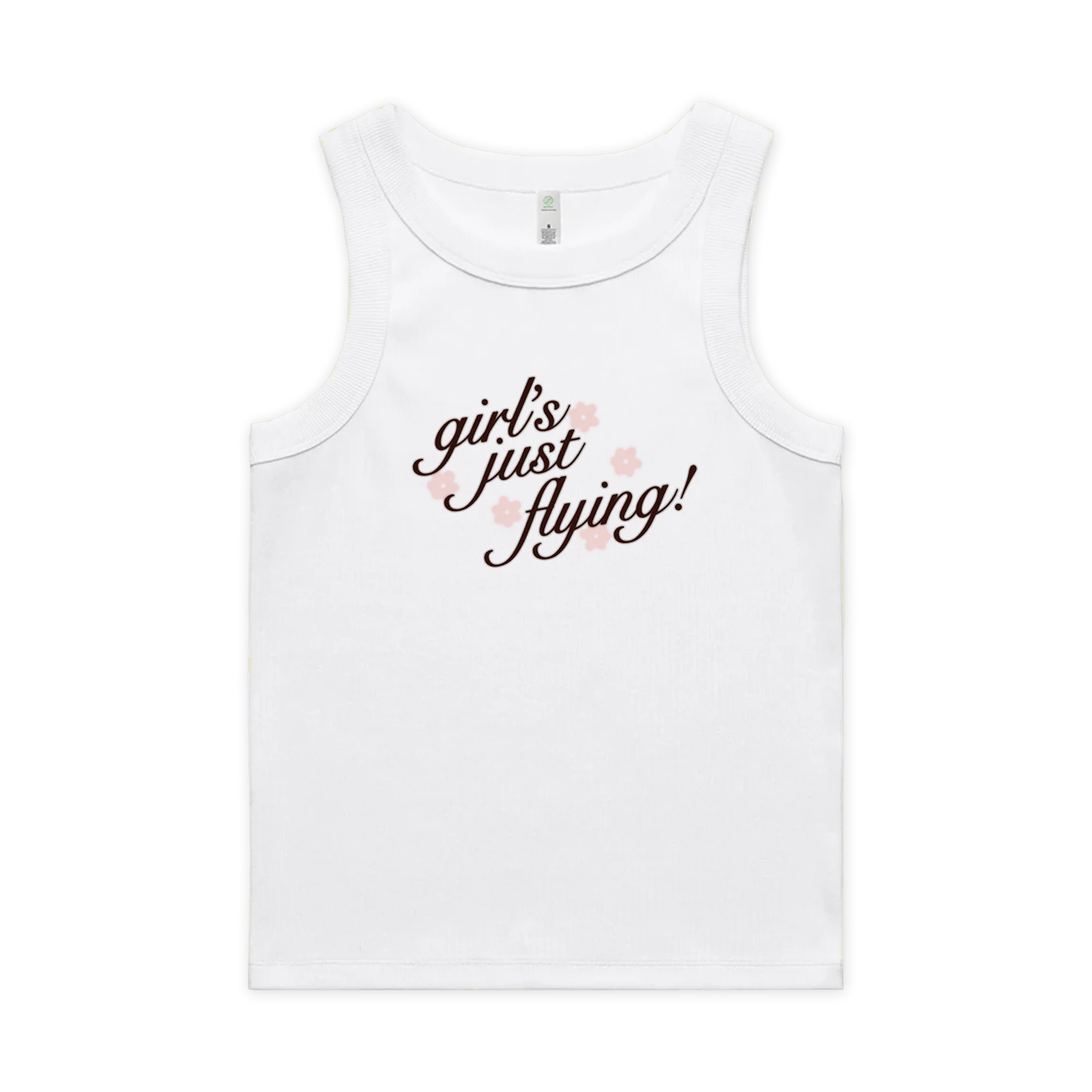 Girl's Just Flying Tank White