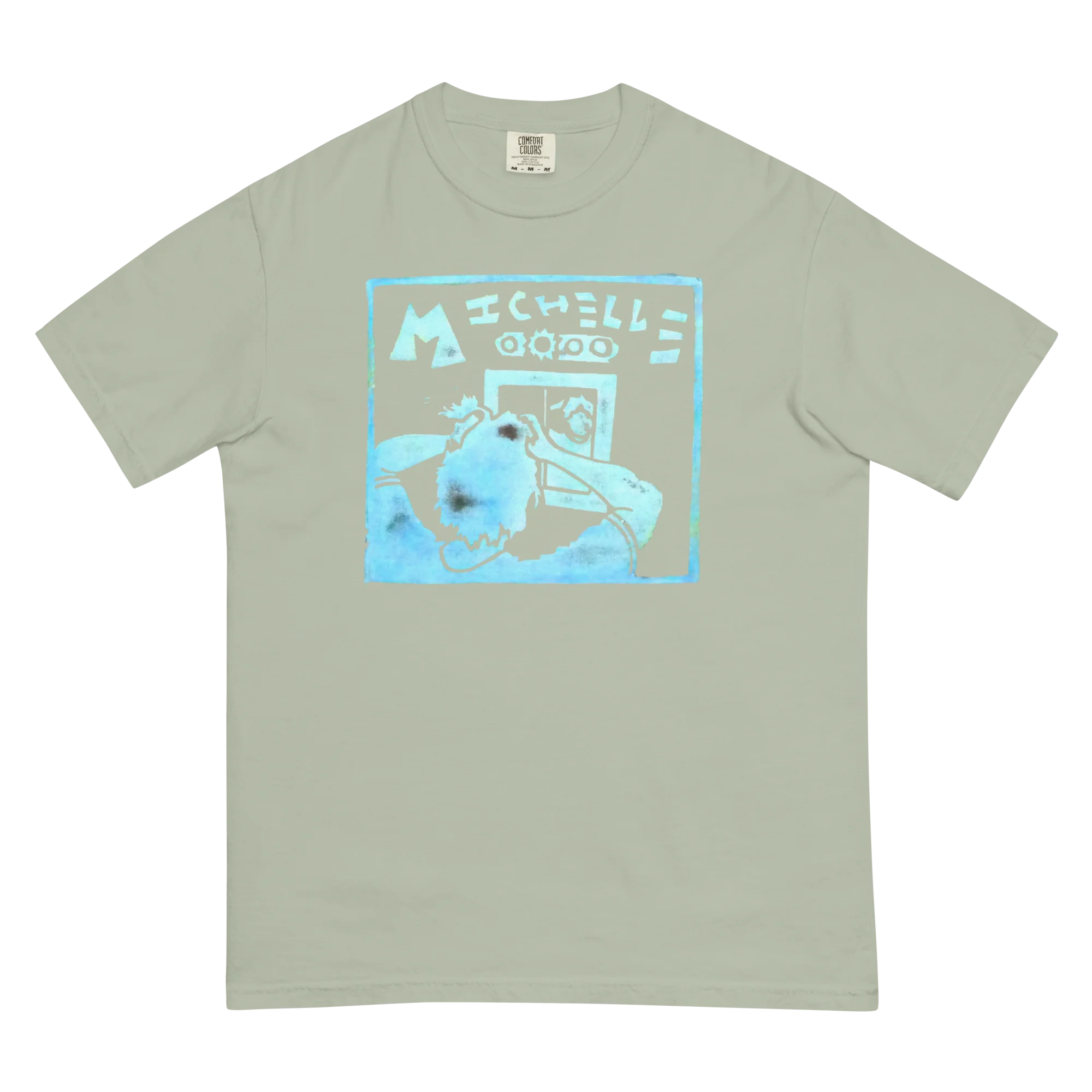 MICHELLE Glow T-Shirt in Bay, Unisex Glow-in-the-Dark Tee