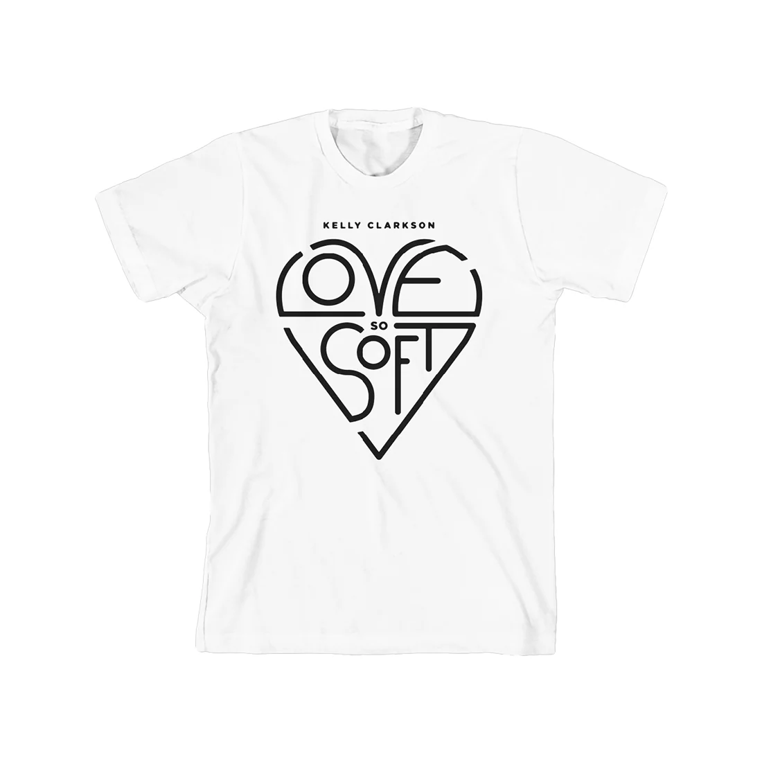 Kelly Clarkson Heart Shaped T-Shirt with Love So Soft Heart Print