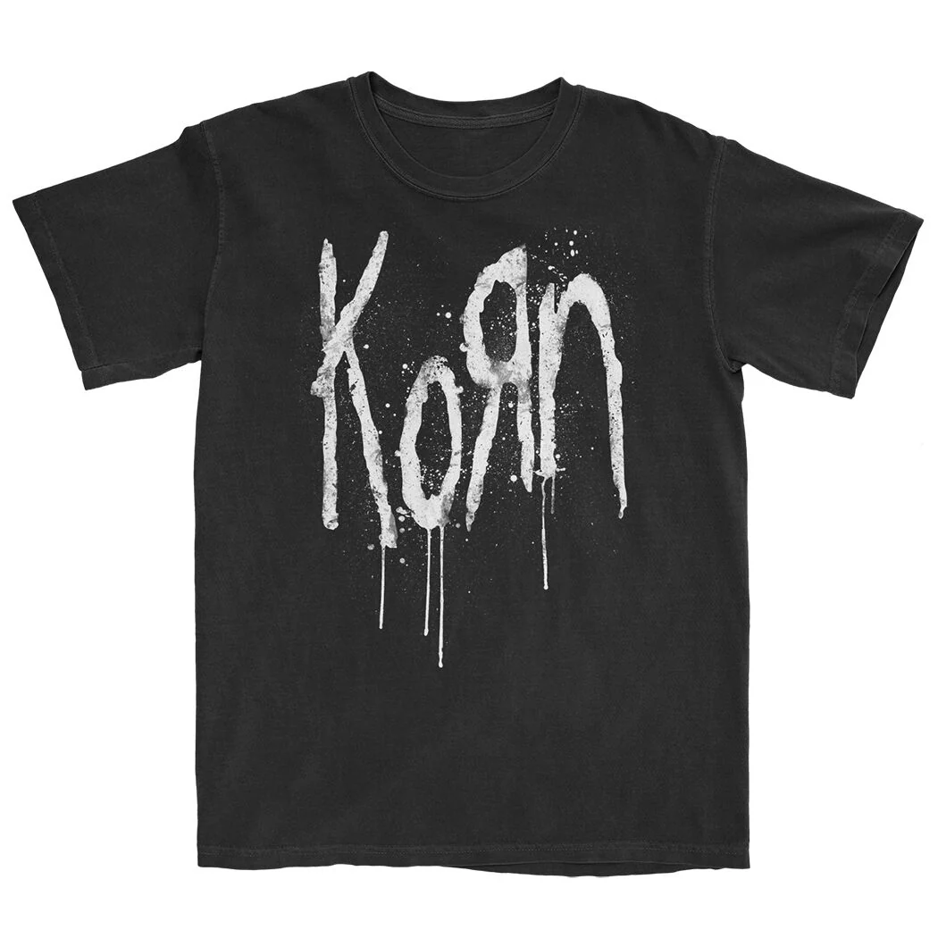 Korn Freak Splatter 巡演 T 恤，黑色短袖