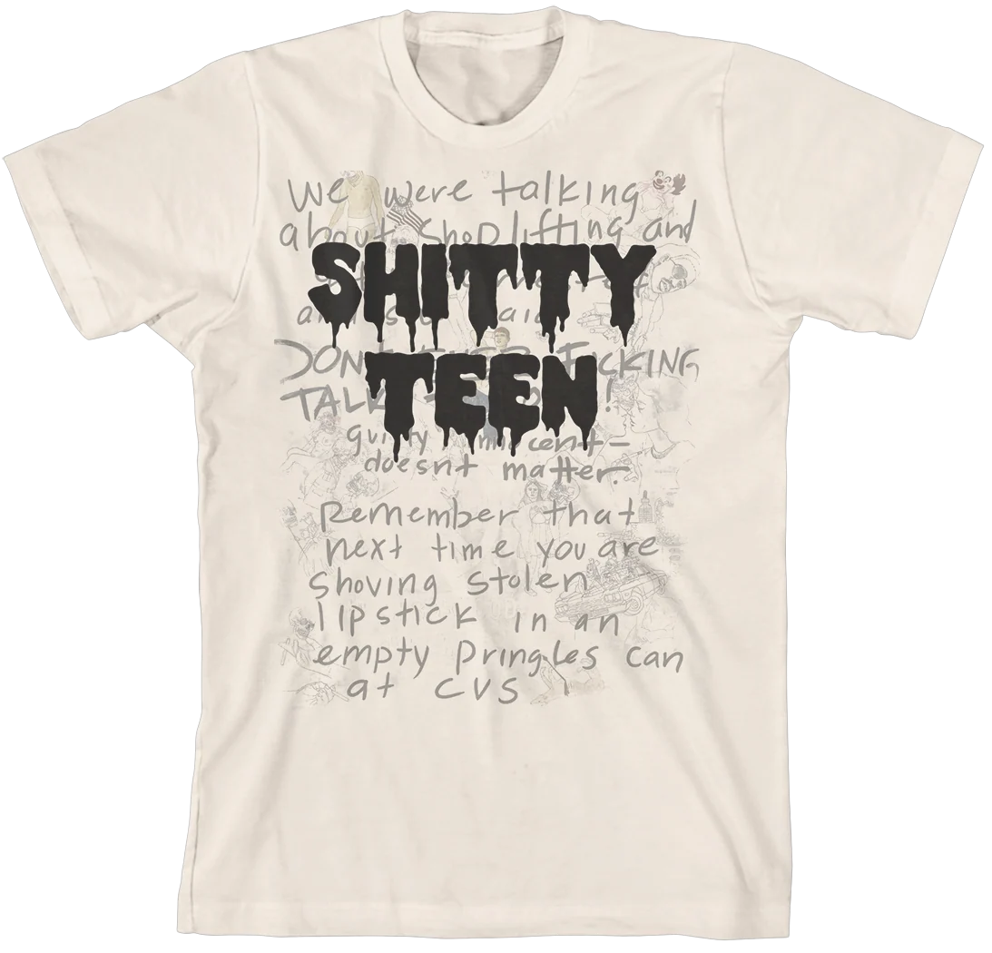 Shitty Teen Neighborhood Cream Unisex T-Shirt by Lindsey Way