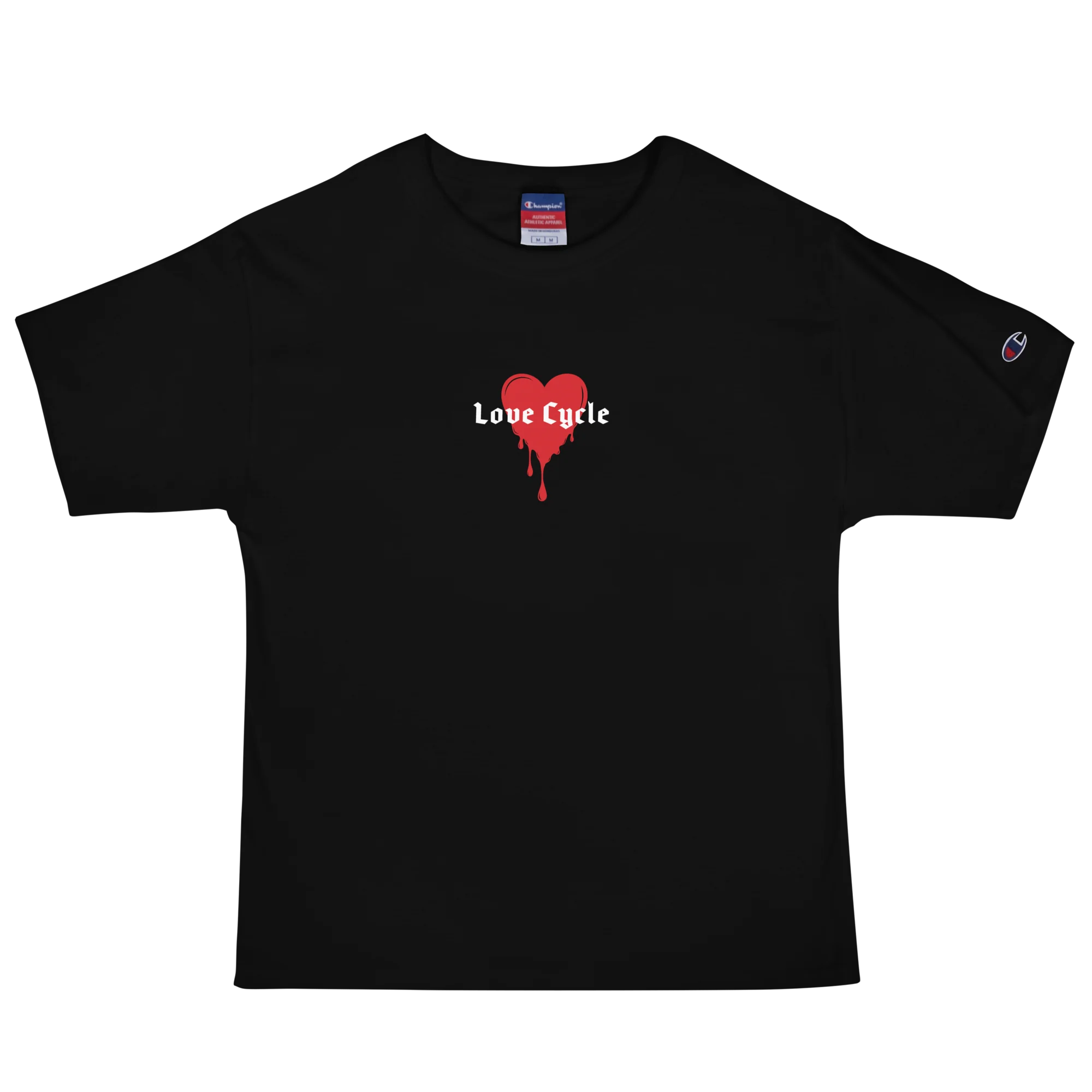 ENISA Love Cycle 黑色中性T恤（红色爱心）