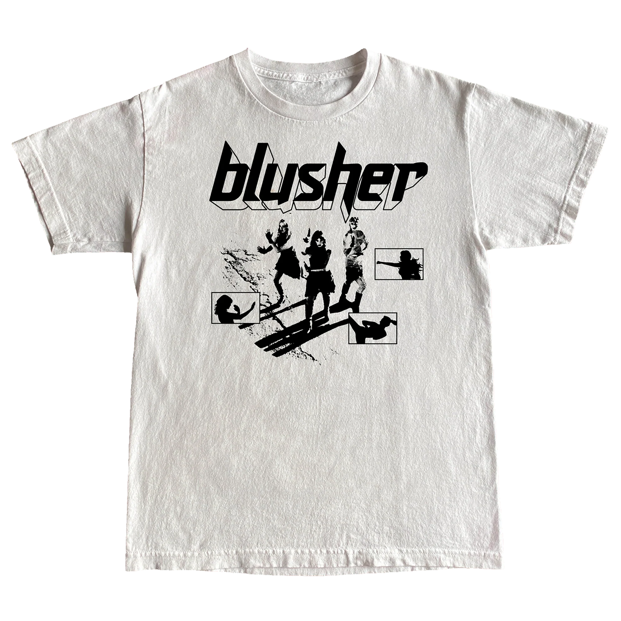 Blusher Backbone T-Shirt Superhero Band Graphic Tee