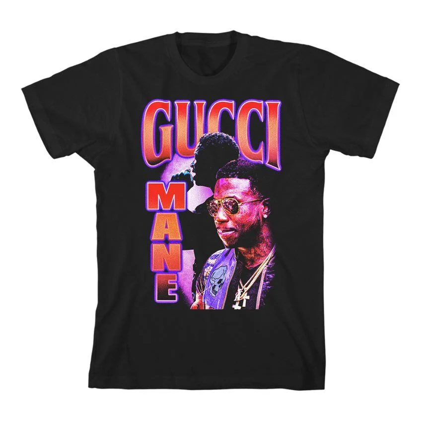 Gucci Mane 拼贴T恤，90年代印花设计