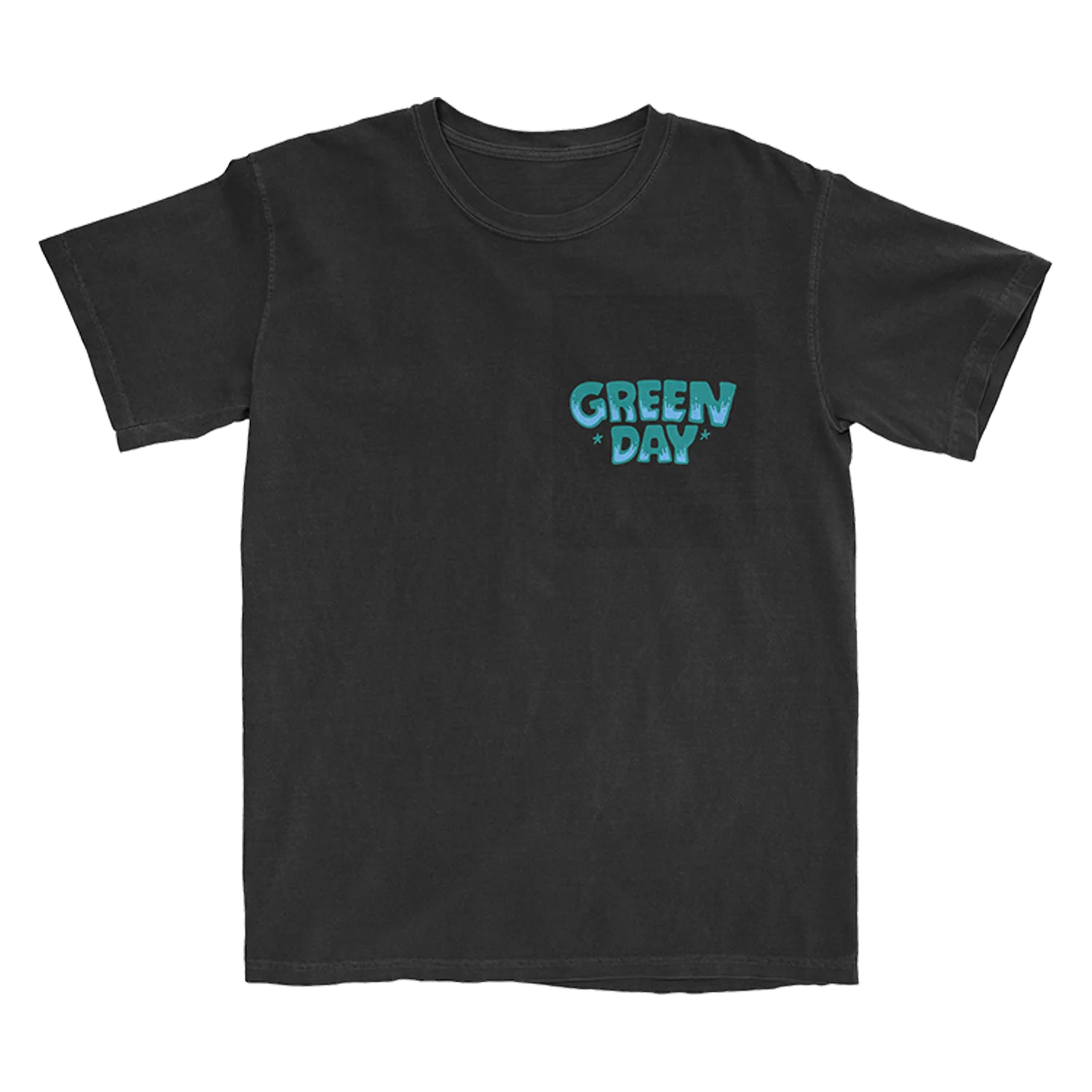 Green Day Blue Skull T-Shirt in Black Cotton Unisex Fit