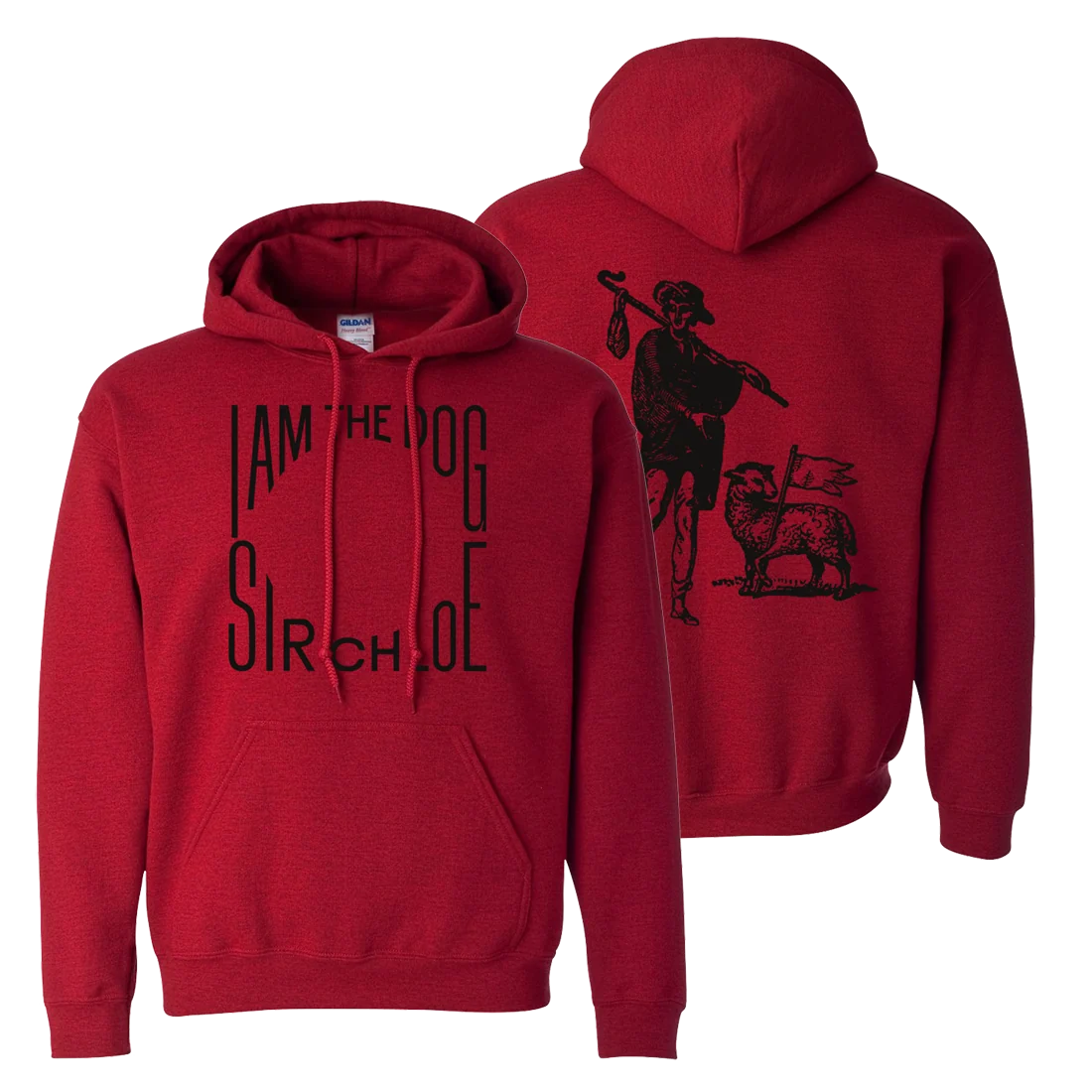 Sir Chloe I Am The Dog Sheep Shepherd 红色连帽卫衣