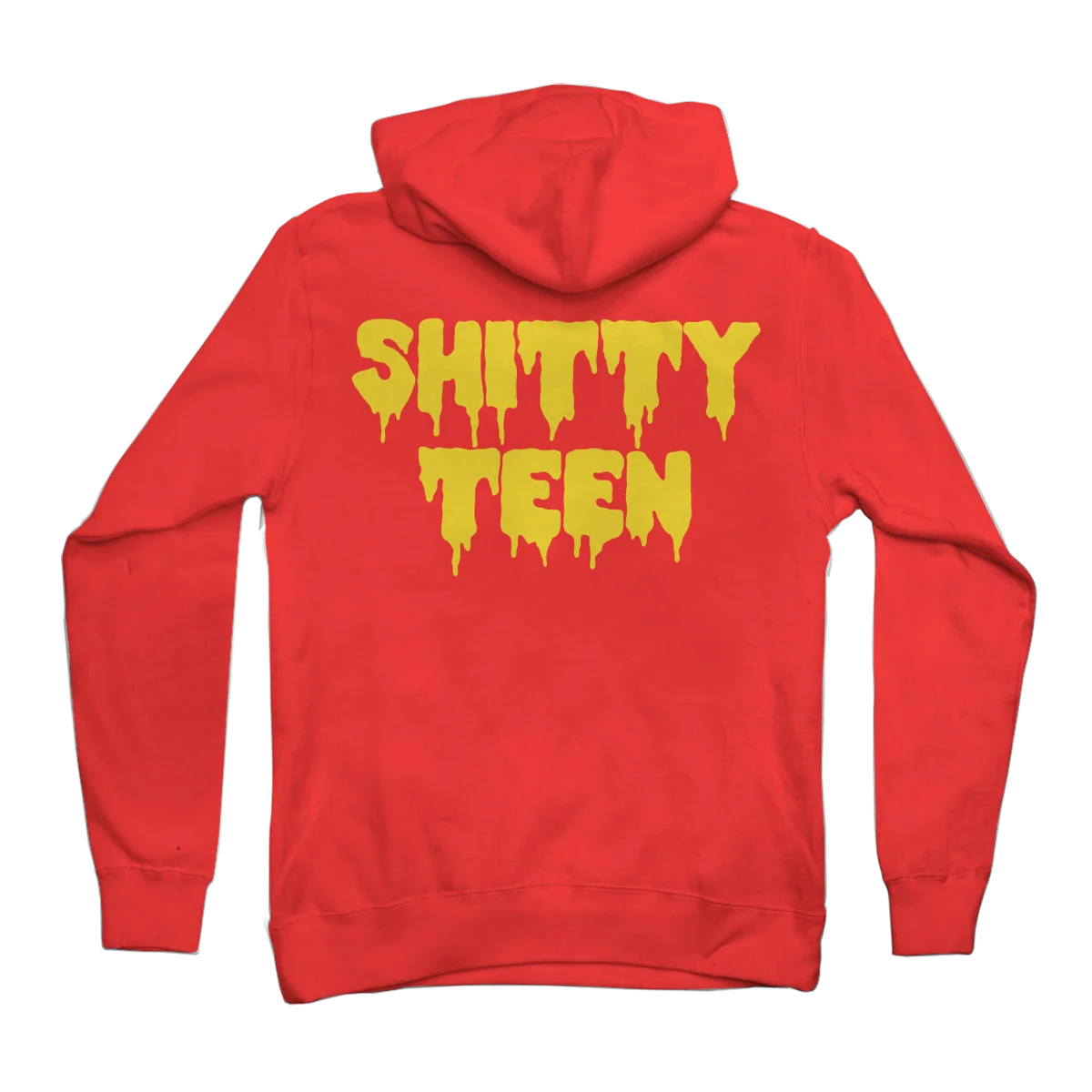 Shitty Teen 红色拉链连帽衫 by Lindsey Way