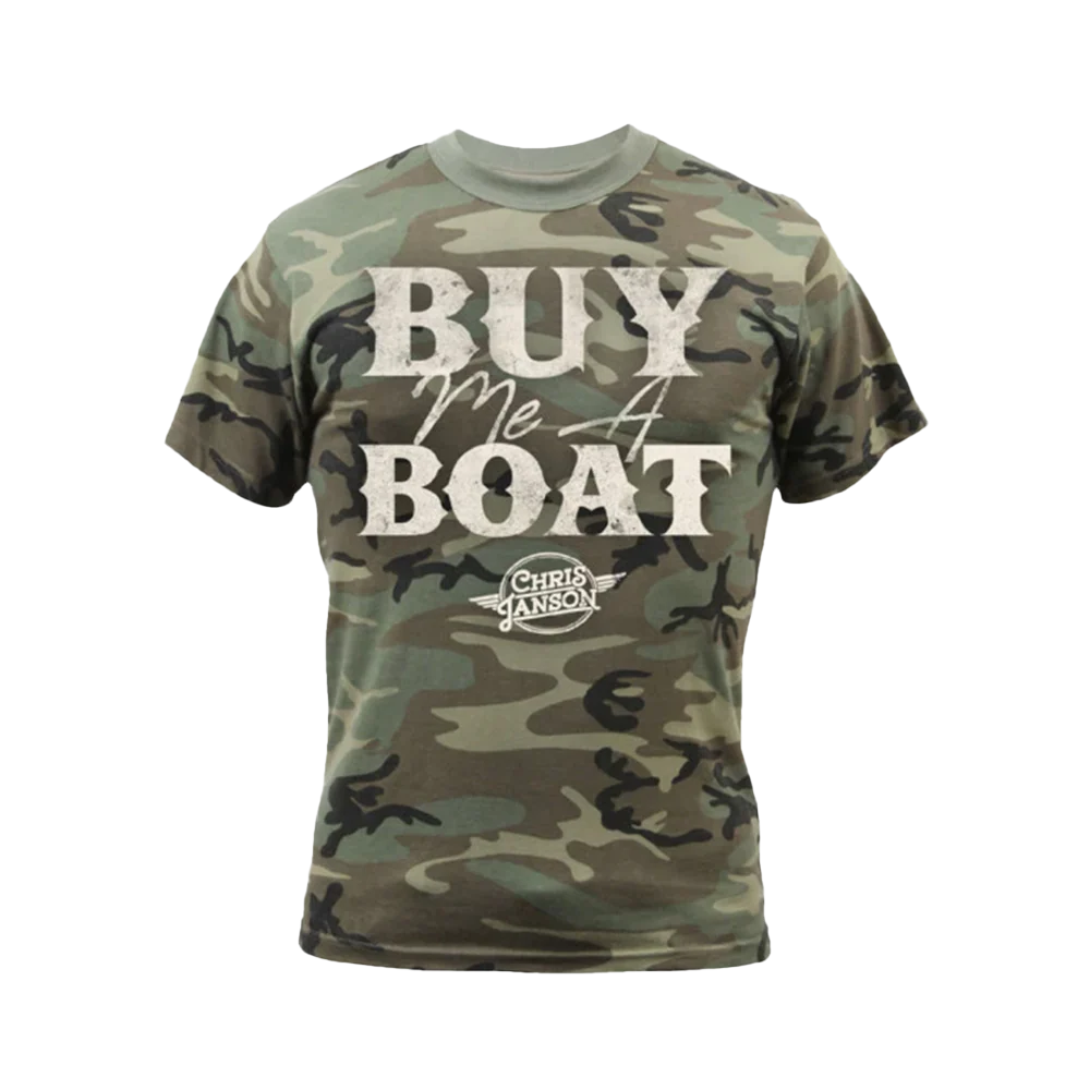Chris Janson Buy Me a Boat 迷彩印花 T 恤