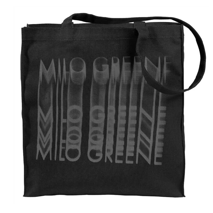 Milo Greene Halftone Drag Tote in Eco-Friendly Black Canvas