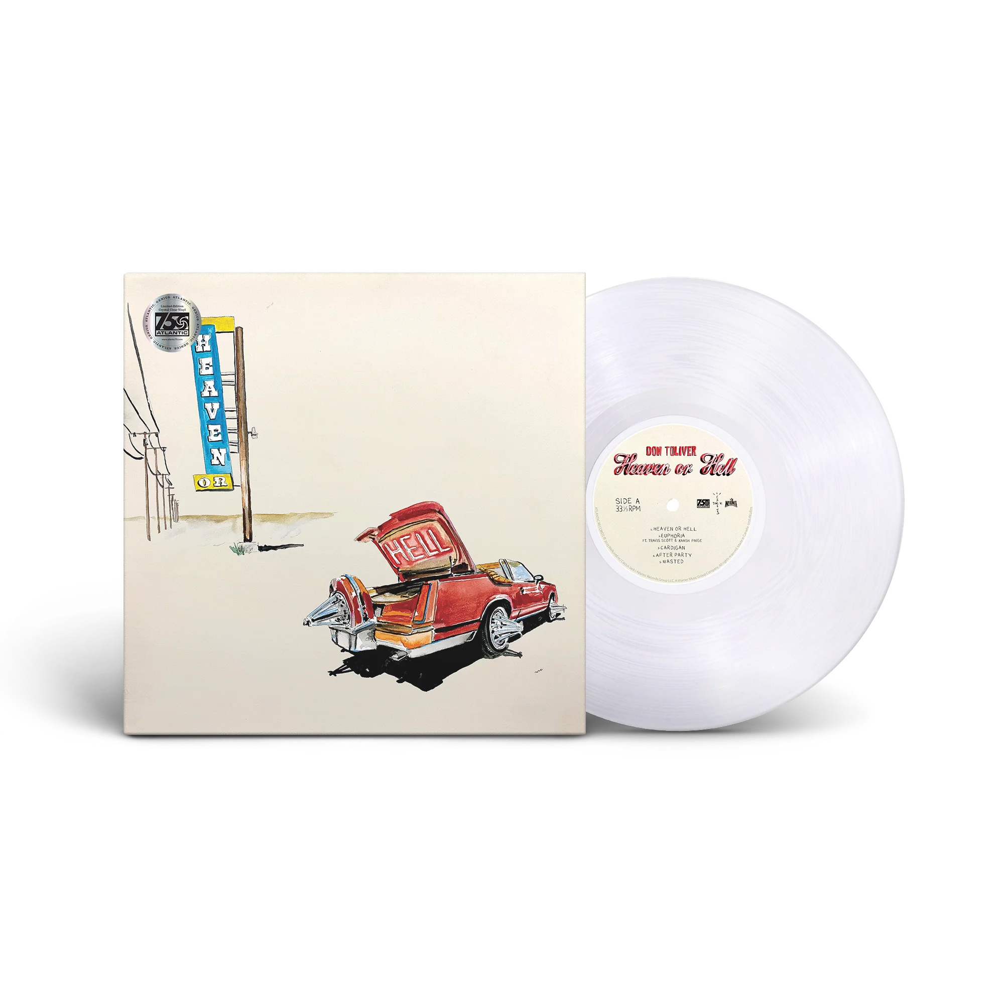Don Toliver Heaven or Hell Clear LP Vinyl, One-Time Pressing