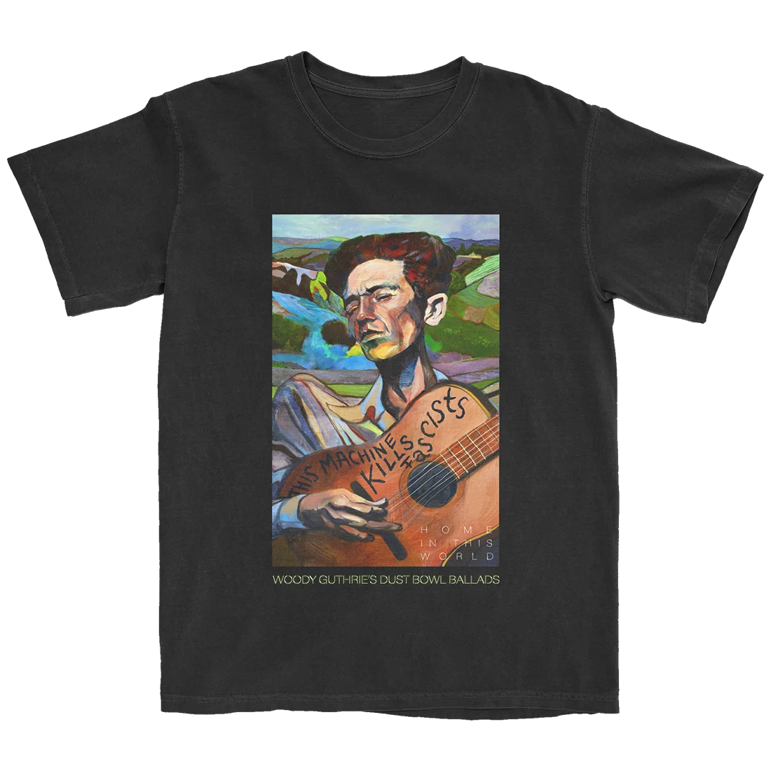 Dust Bowl Ballads T-Shirt from Woody Guthrie Album Artwork