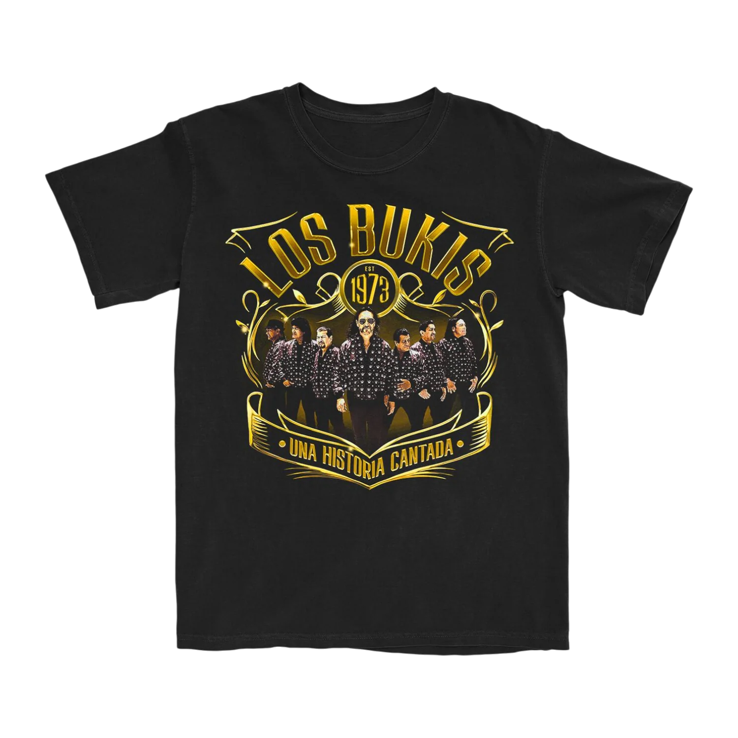 Los Bukis Est. 1973 黑色精梳环锭棉 T 恤