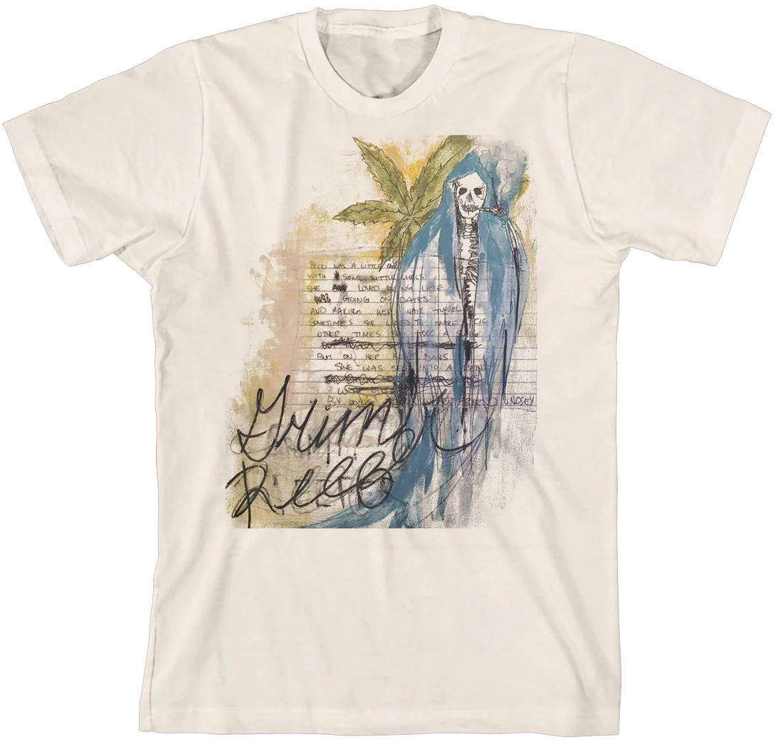 Lindsey Way 设计的 Grim Reefer Artwork 米白色 T 恤