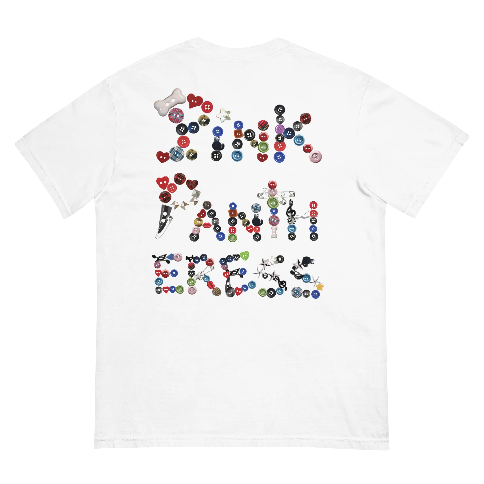 PinkPantheress Fancy That Buttons White Unisex Heavyweight Tee