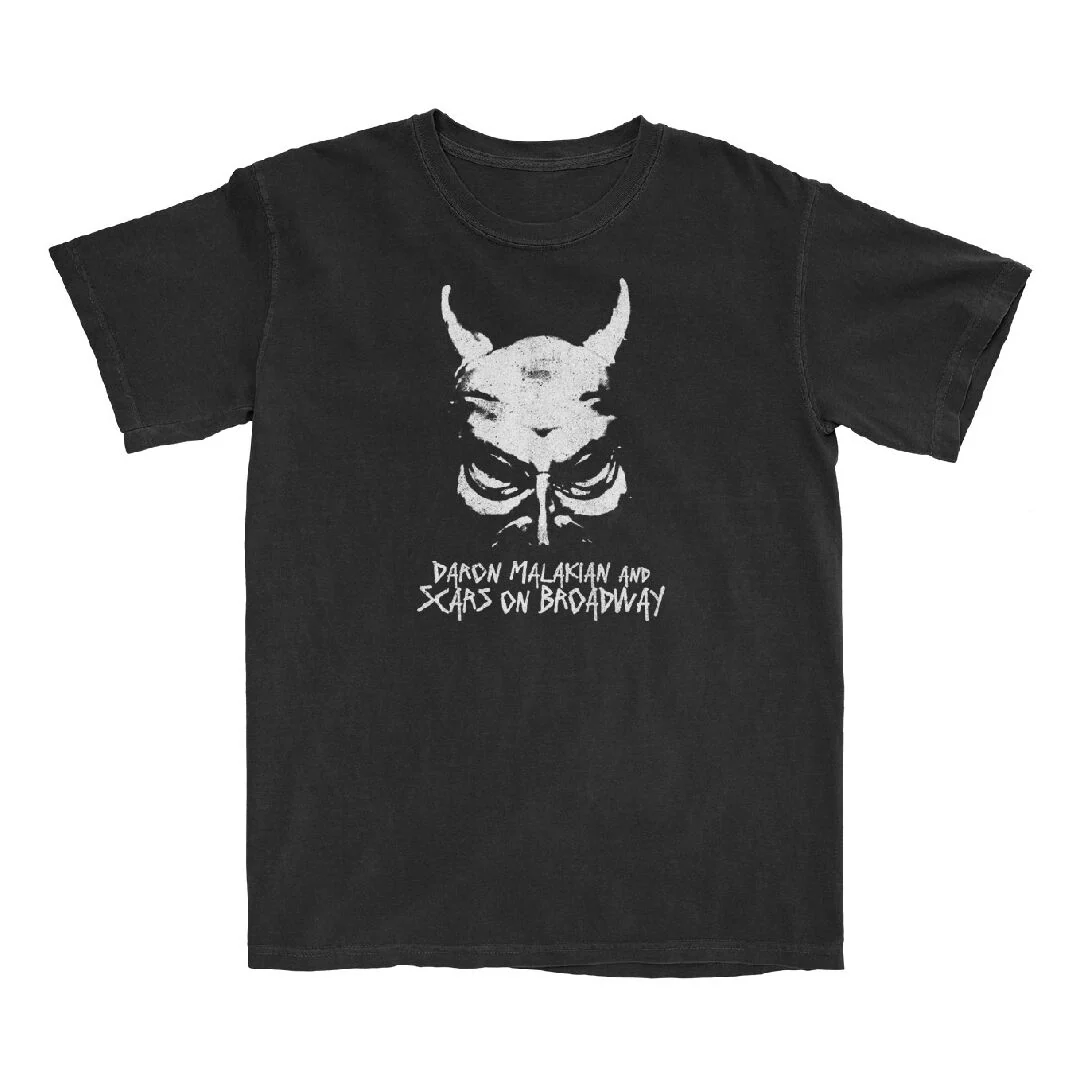 Demons T-Shirt with White Print, Unisex Black Cotton Tee