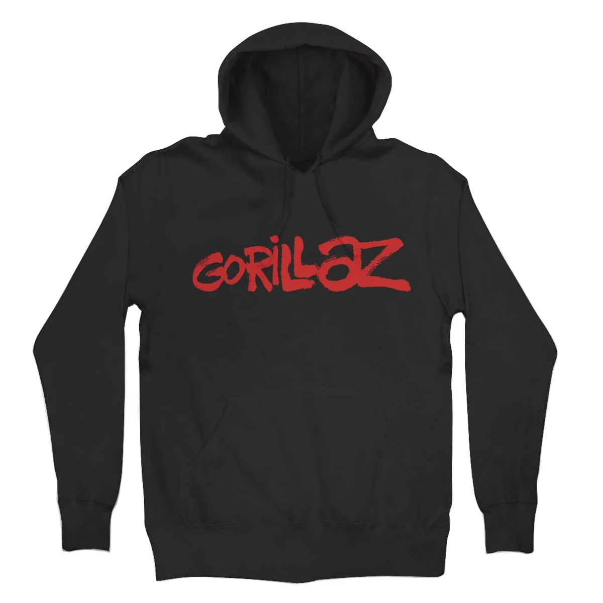 Gorillaz Brushed Font Logo Black Hoodie S to XXL