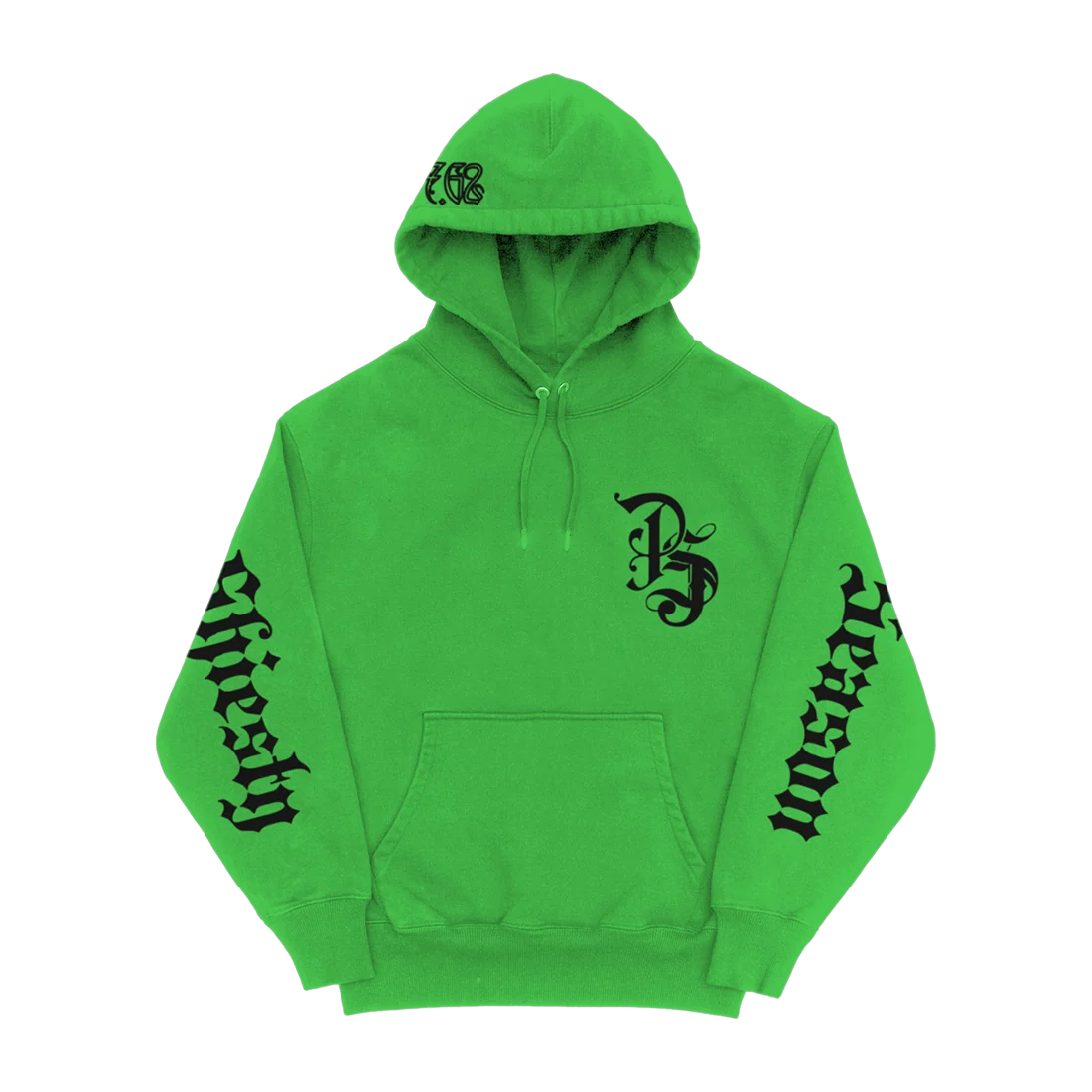 Pooh Shiesty Shiesty Gothic Green Hoodie with Back Snake Print