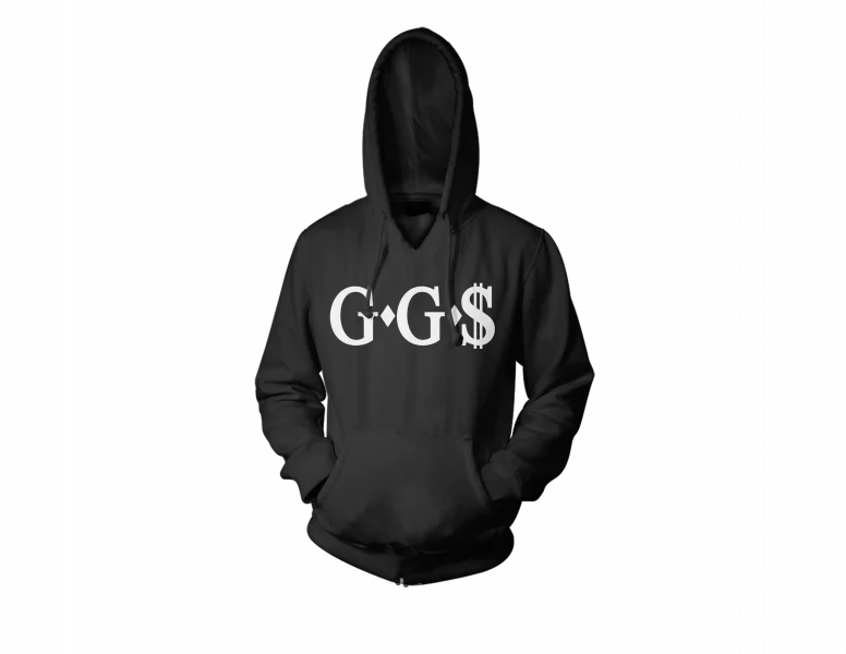 Theophilus London GG$ Black Pullover Drawstring Hoodie
