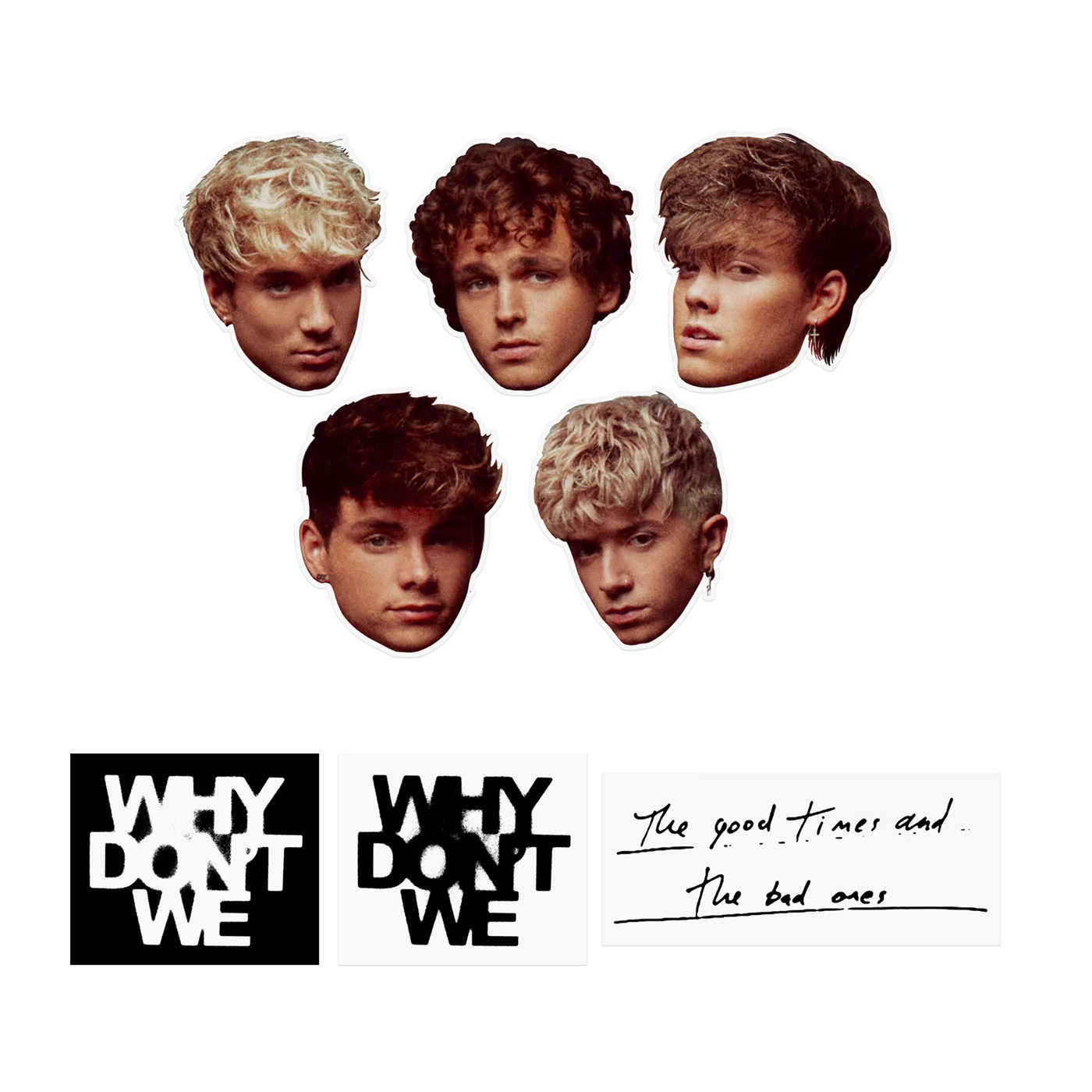 Why Don't We Faces Sticker Pack for Fans and Laptops
