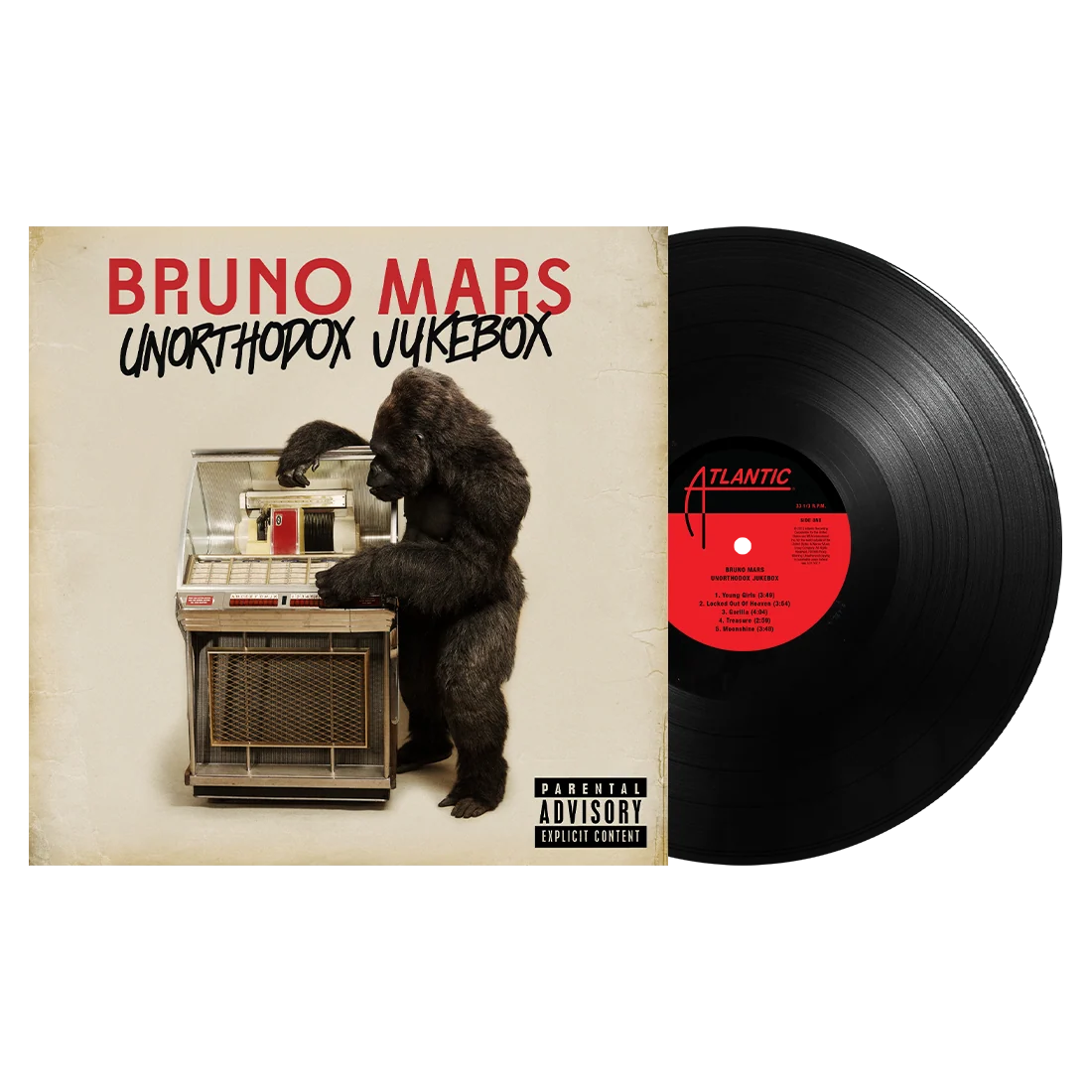 Bruno Mars Unorthodox Jukebox on Standard Black Vinyl LP