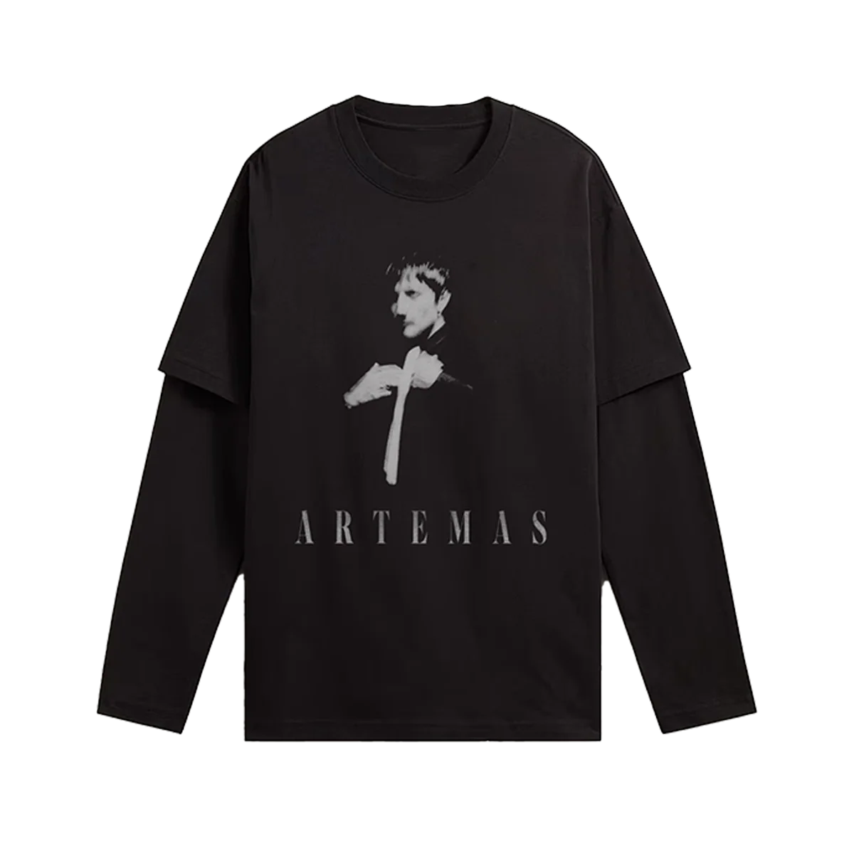 Love Is A Knife Twofer T-Shirt Black 180gsm Cotton by Artemas