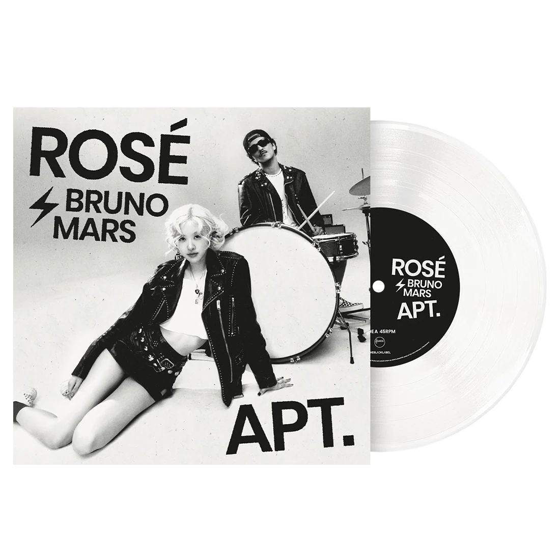 ROSÉ and Bruno Mars APT. 7 Inch White Vinyl Single