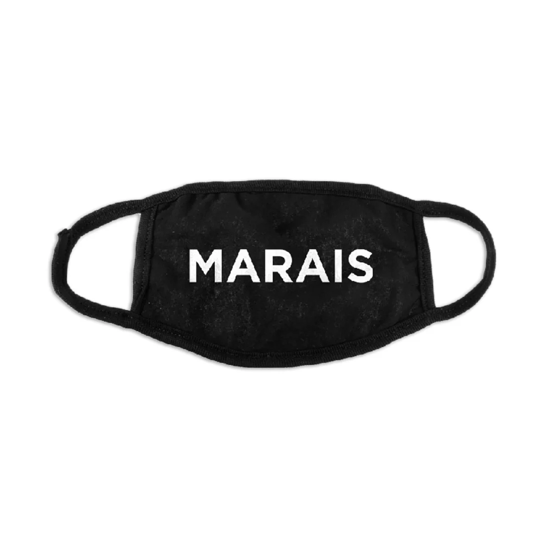 Why Don't We Marais 标志黑色布面口罩