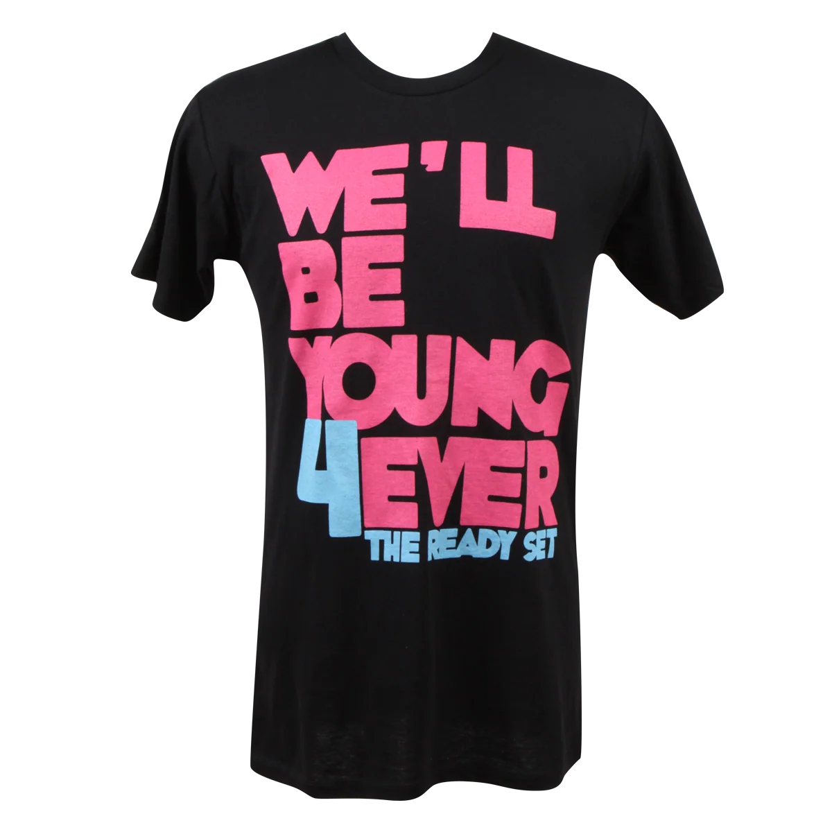 The Ready Set Young Forever 修身黑色 T 恤