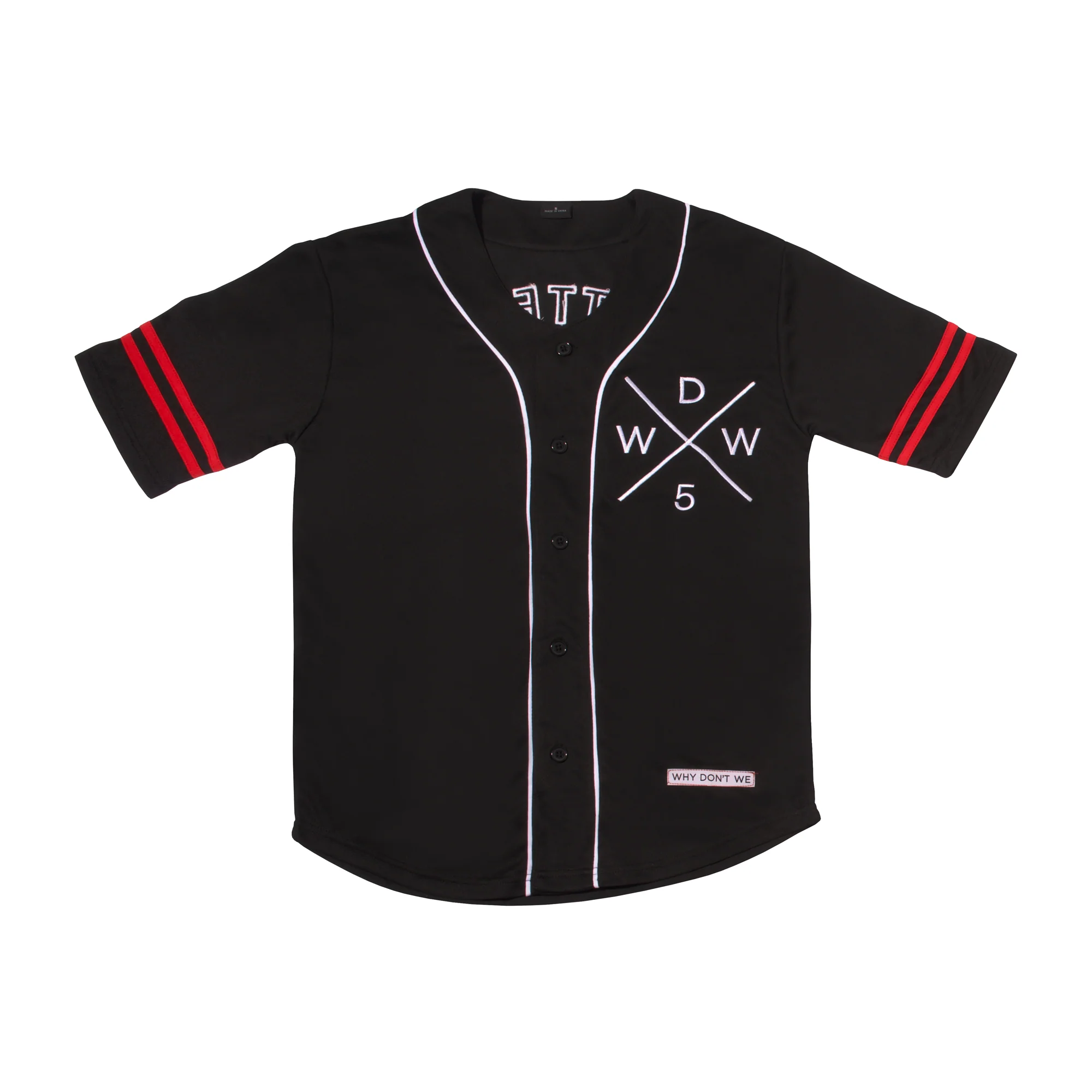 Why Don't We 8 Letters Baseball Jersey with Embroidered Cross Logo