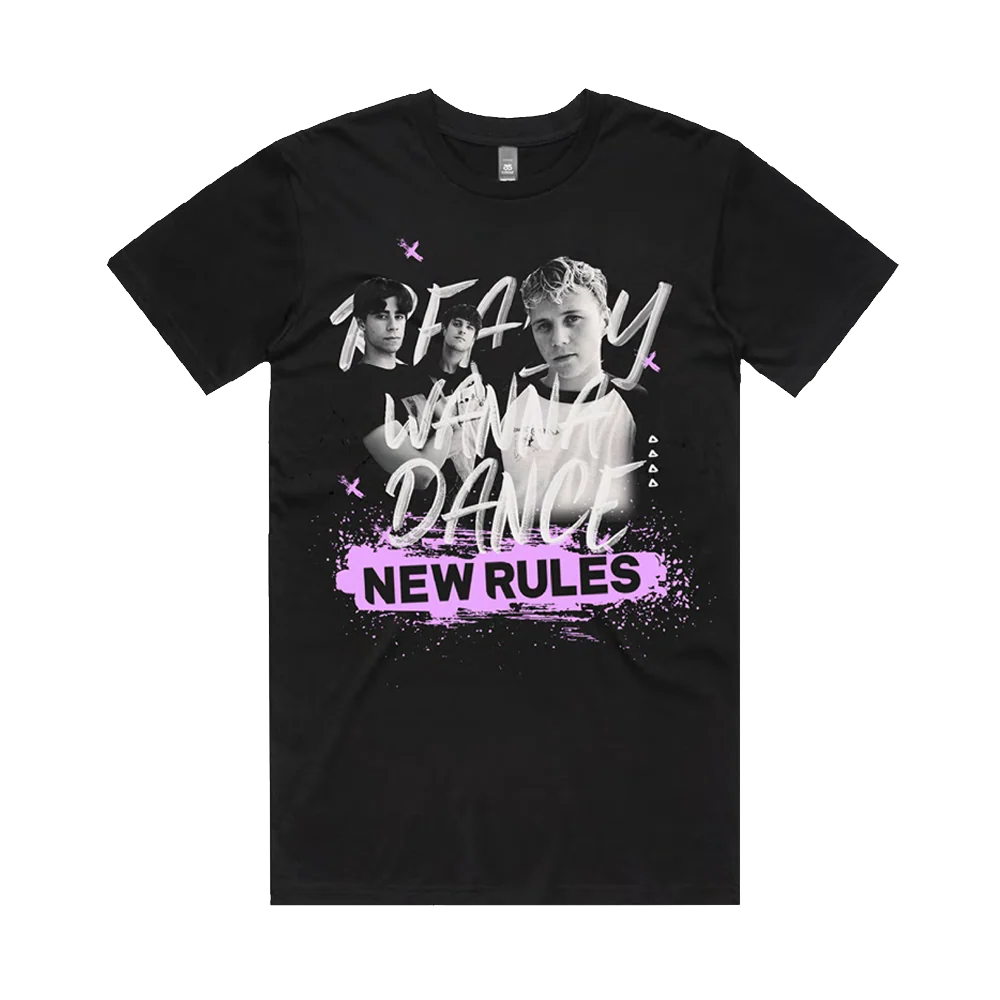 New Rules Really Wanna Dance T-Shirt Black Unisex Eco-Friendly