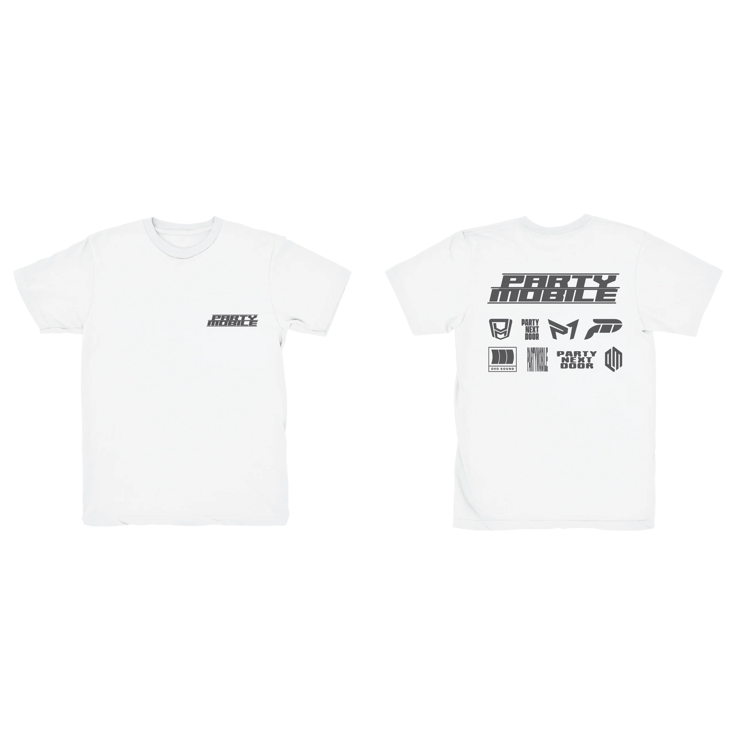 PARTYMOBILE Drop 3 Multi Logo White T-Shirt