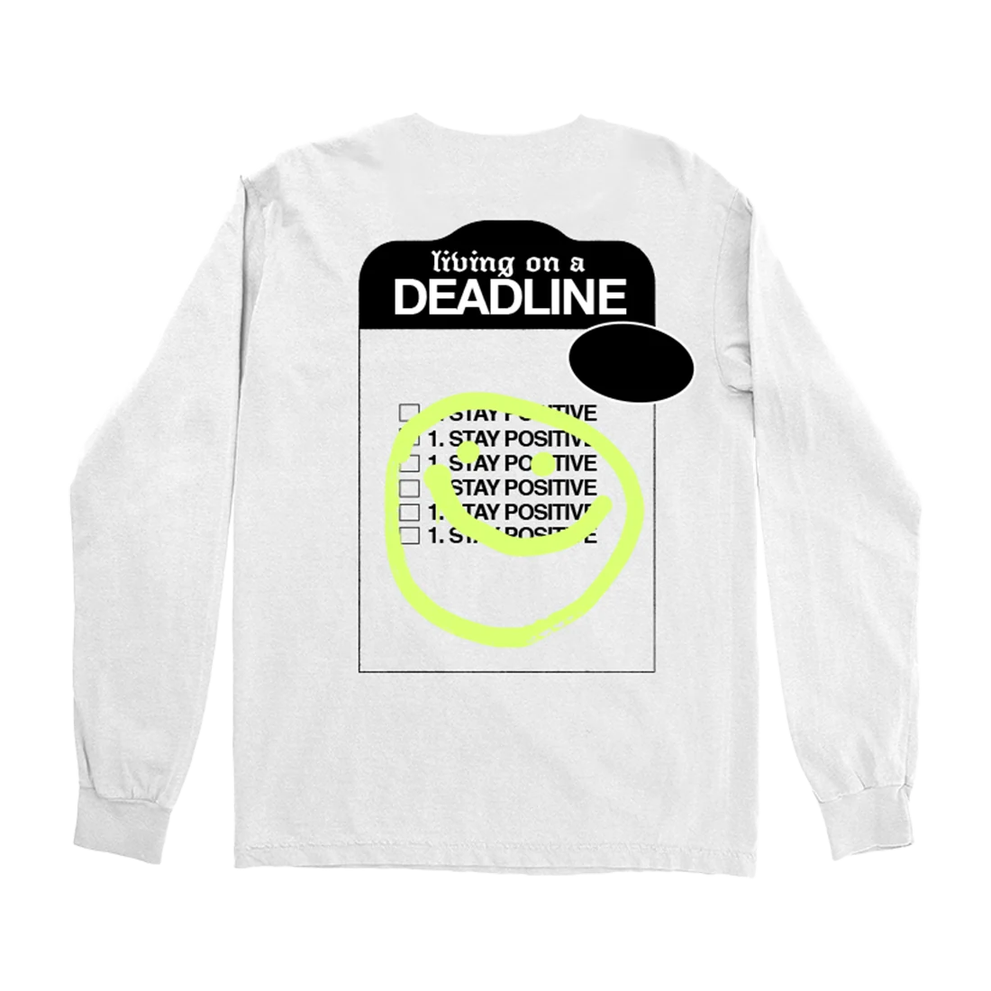 Grouplove Living on a Deadline Long Sleeve T-Shirt in White