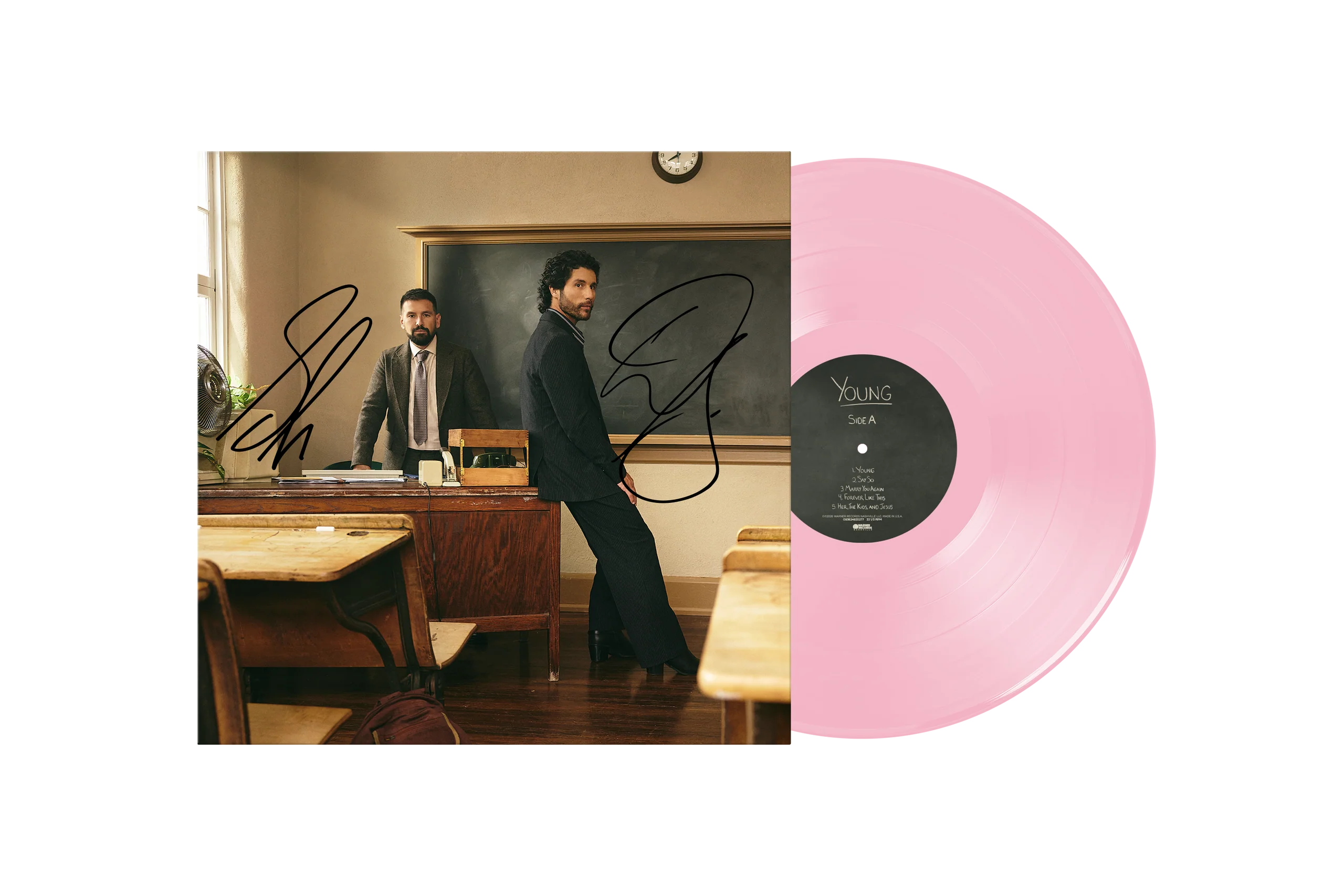 Dan + Shay YOUNG Eraser Pink Signed Vinyl
