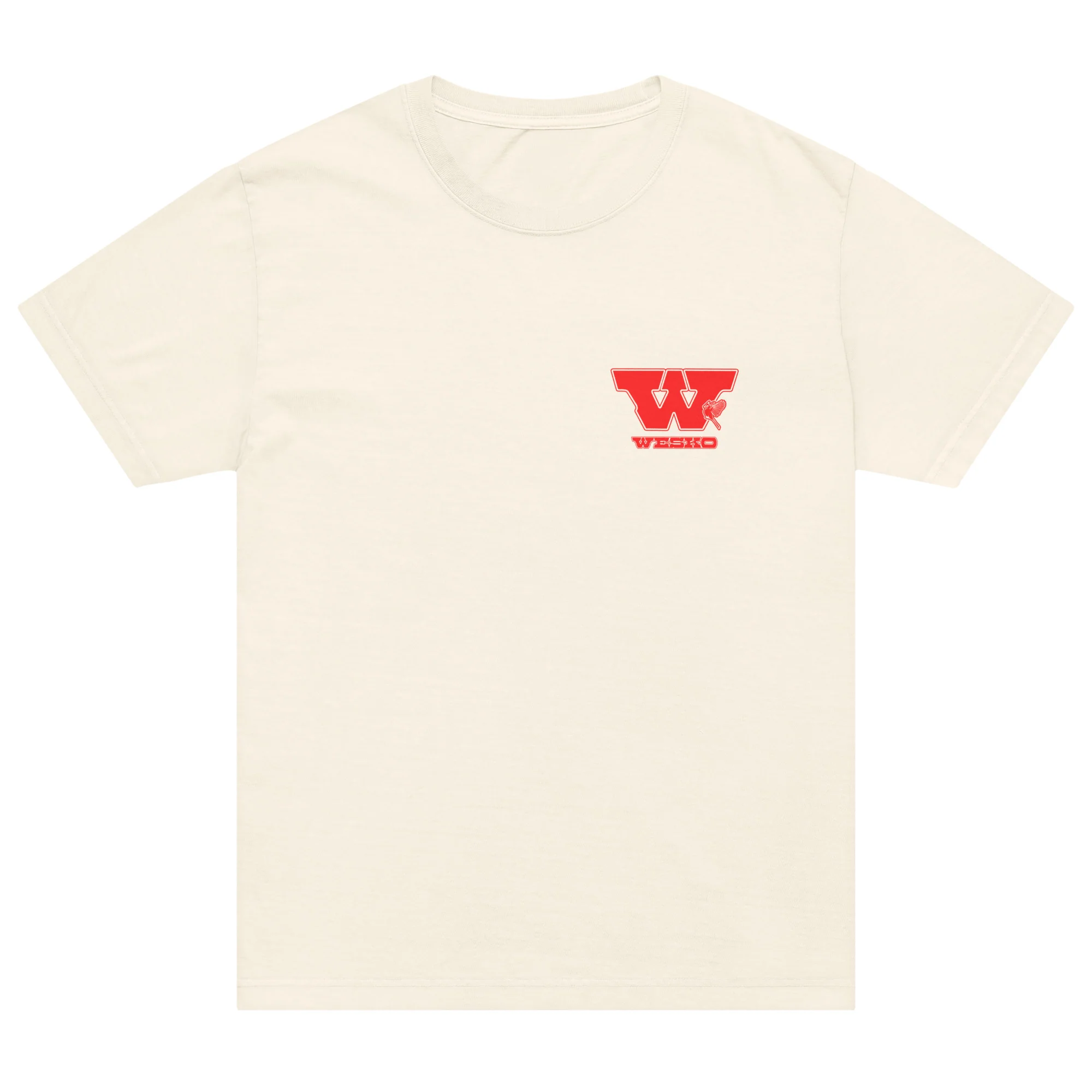 Cardinal Logo White T-Shirt Oversized Heavyweight Cotton