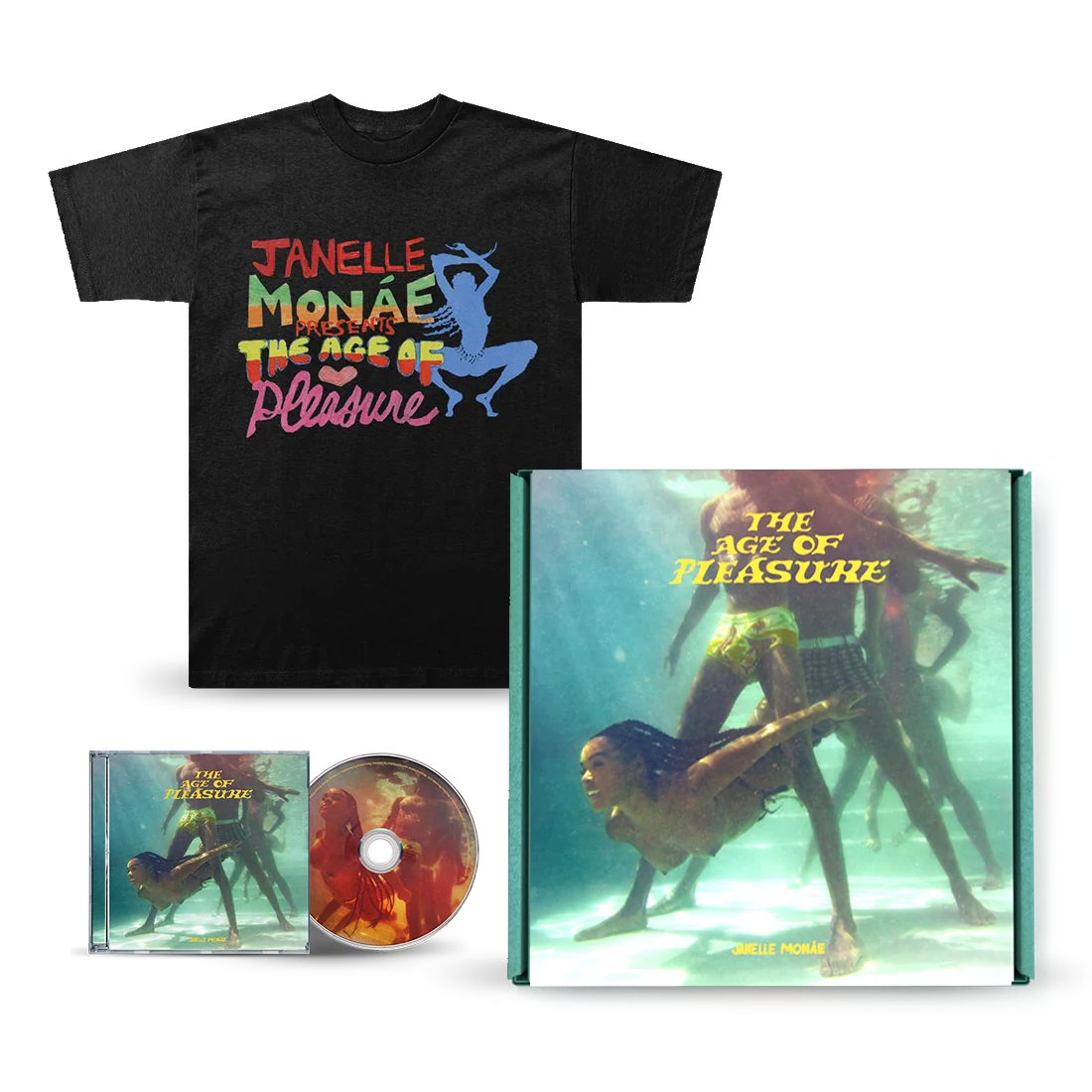 Janelle Monáe Presents T-Shirt Box Set with The Age of Pleasure CD