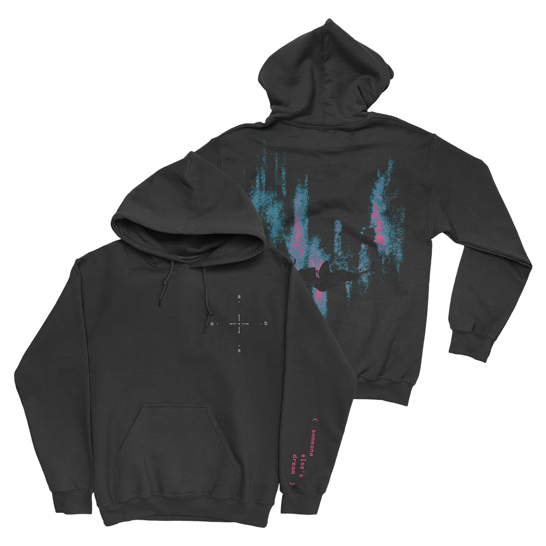 Absofacto Falling Hoodie by Allen Chiu on Black Russell Hoodie