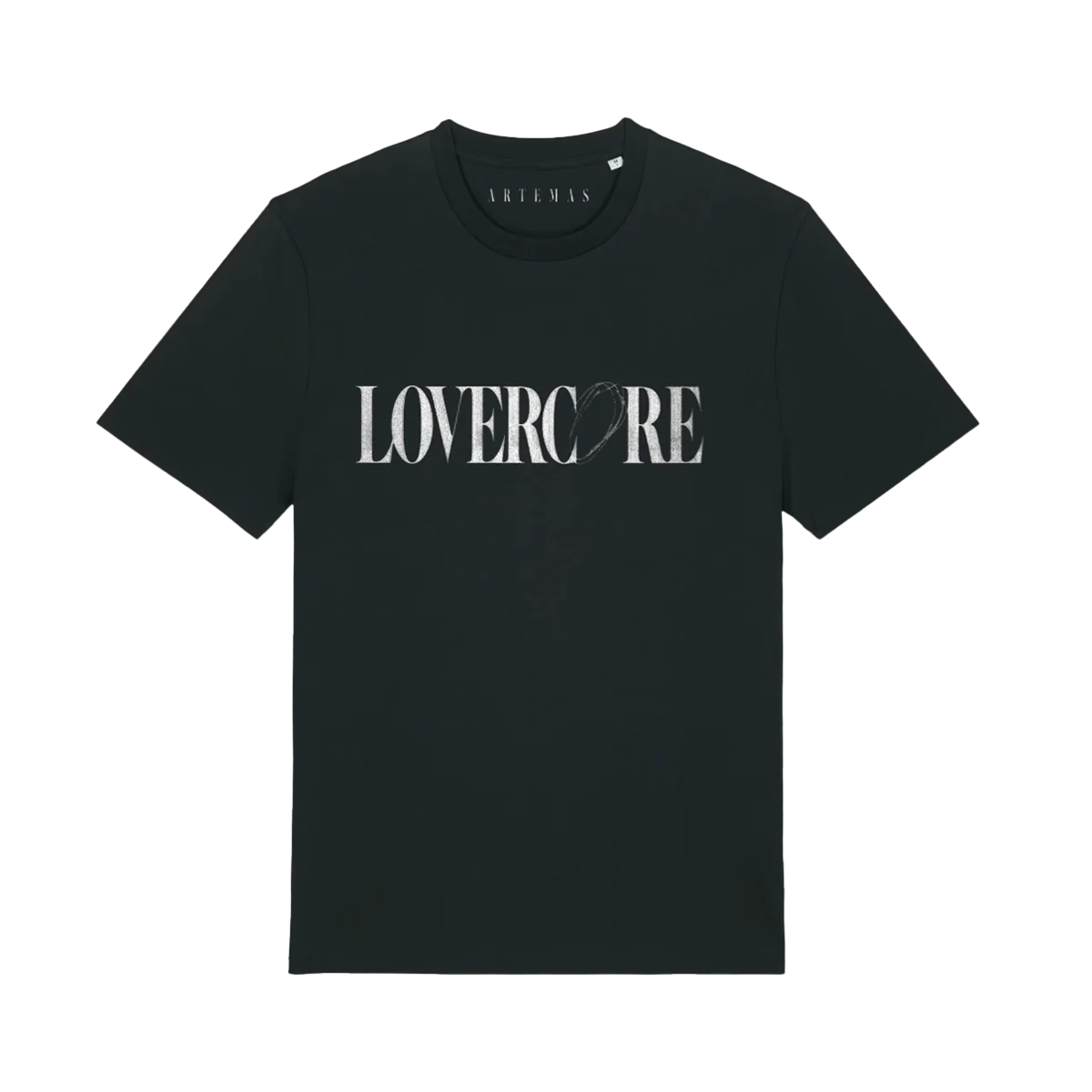 Lovercore T-Shirt Black 180gsm Organic Cotton by Artemas