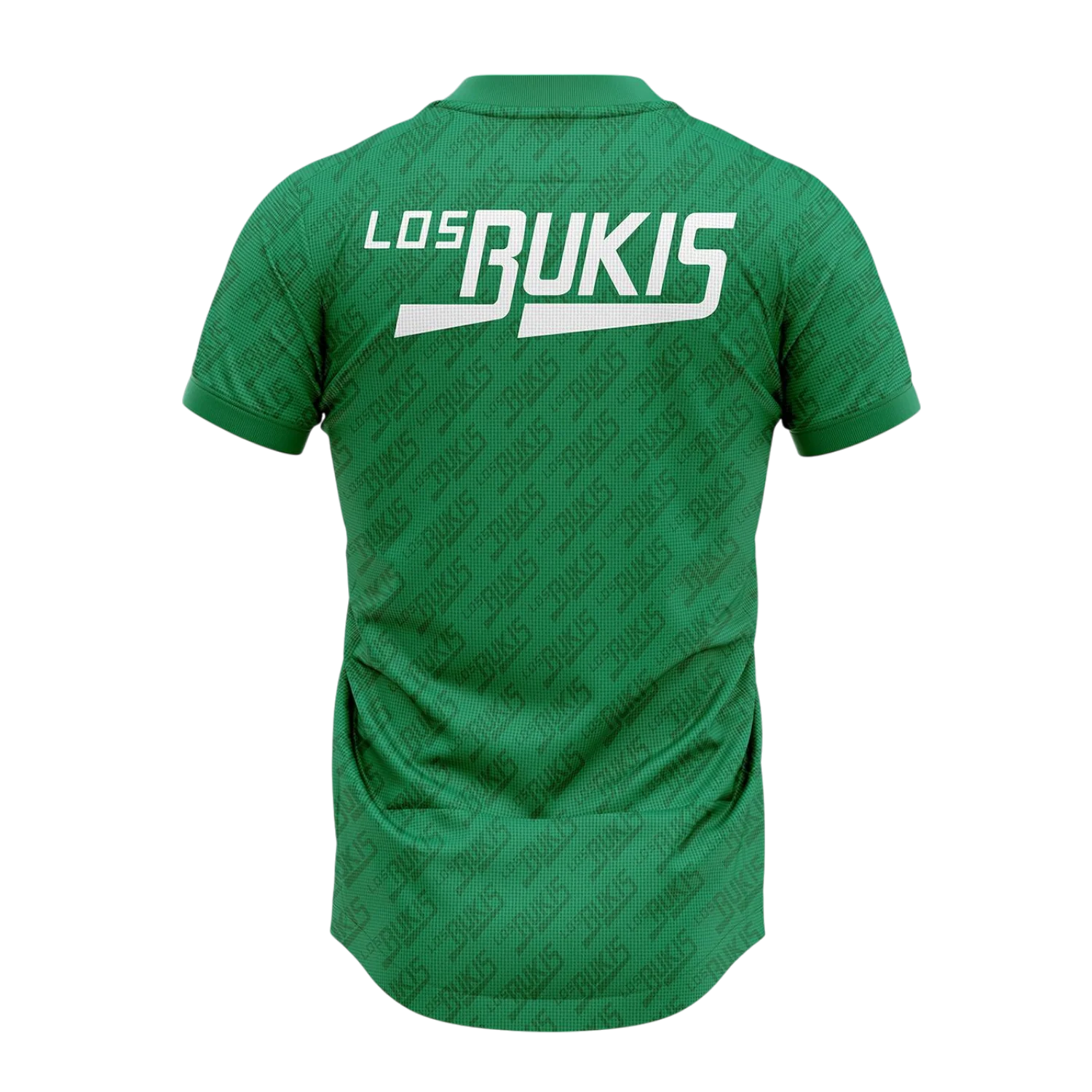 Los Bukis Futbol Jersey in Green with Logo Front and Back